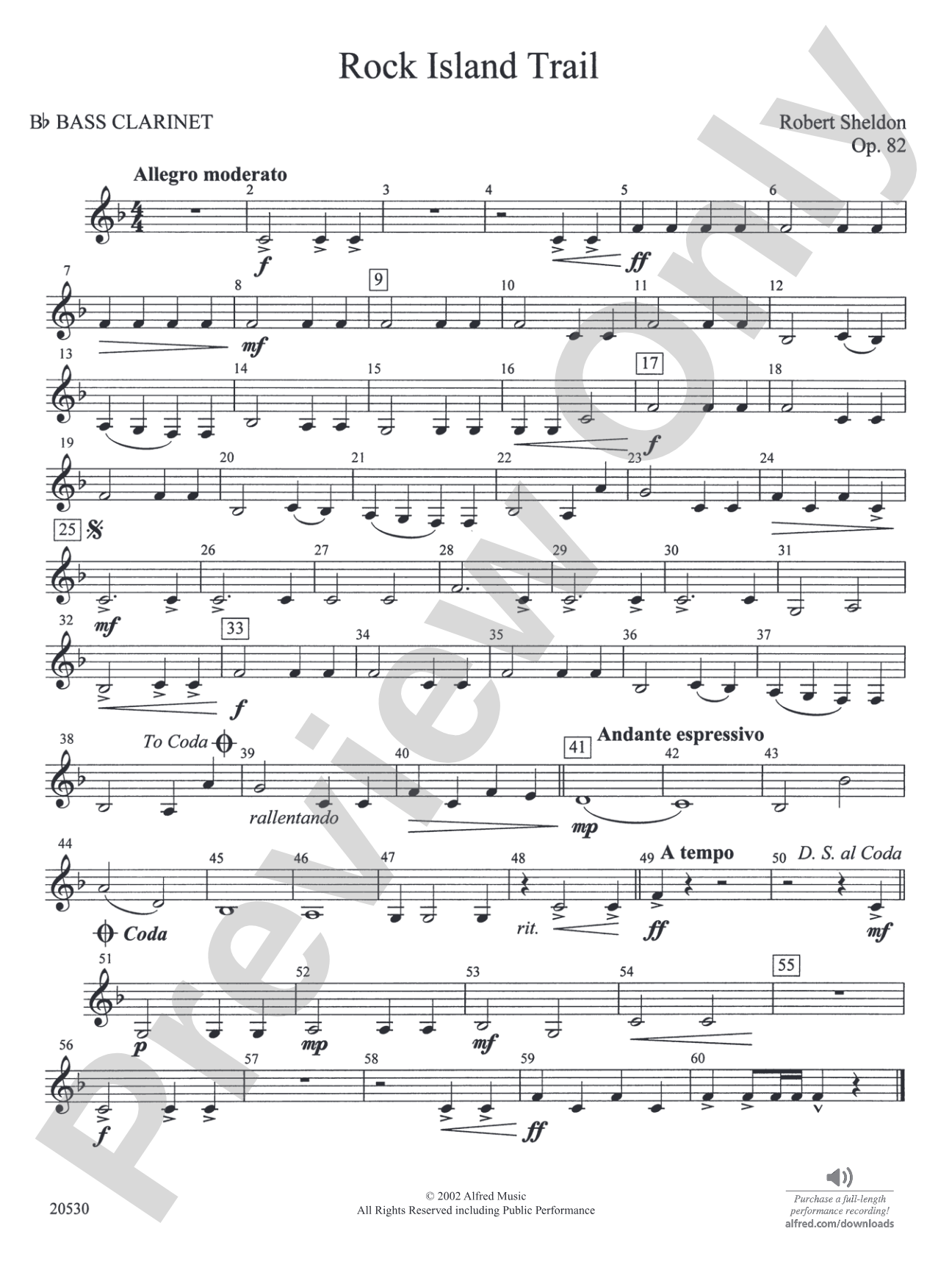 Rock Island Trail: B-flat Bass Clarinet