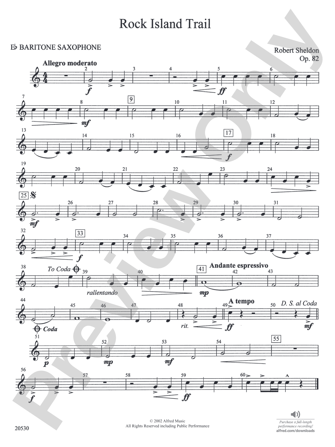 Rock Island Trail: E-flat Baritone Saxophone