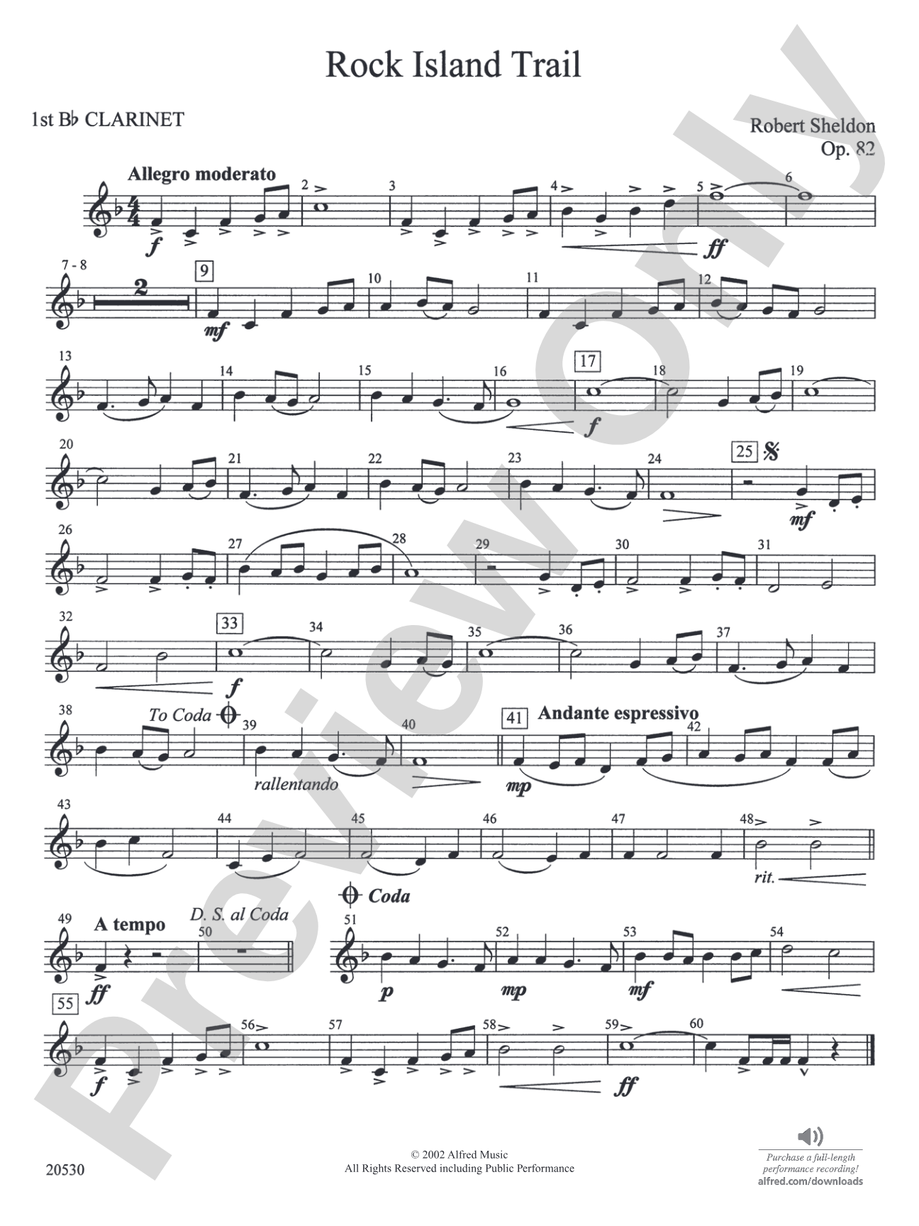 Rock Island Trail: 1st B-flat Clarinet
