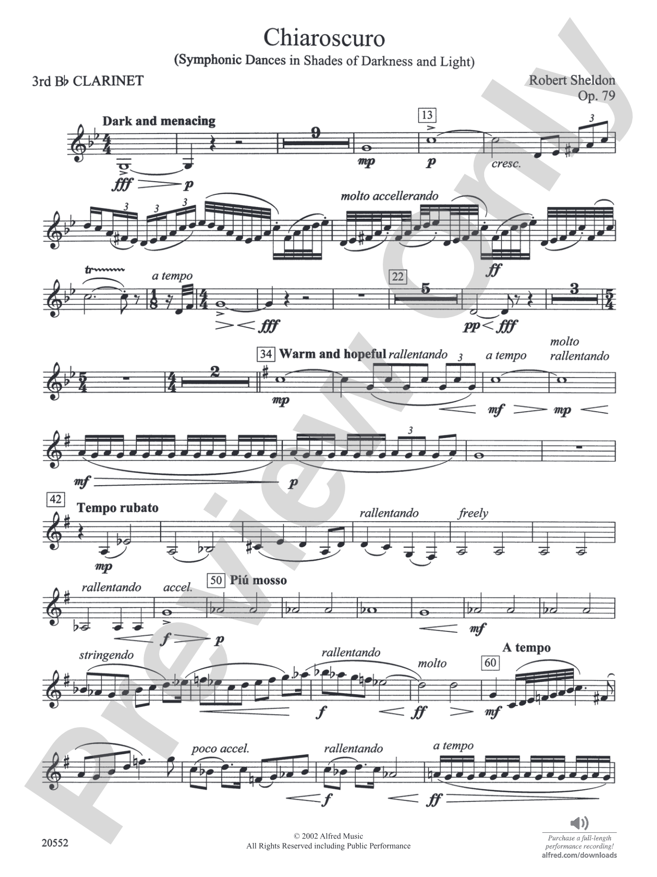 Chiaroscuro: 3rd B-flat Clarinet