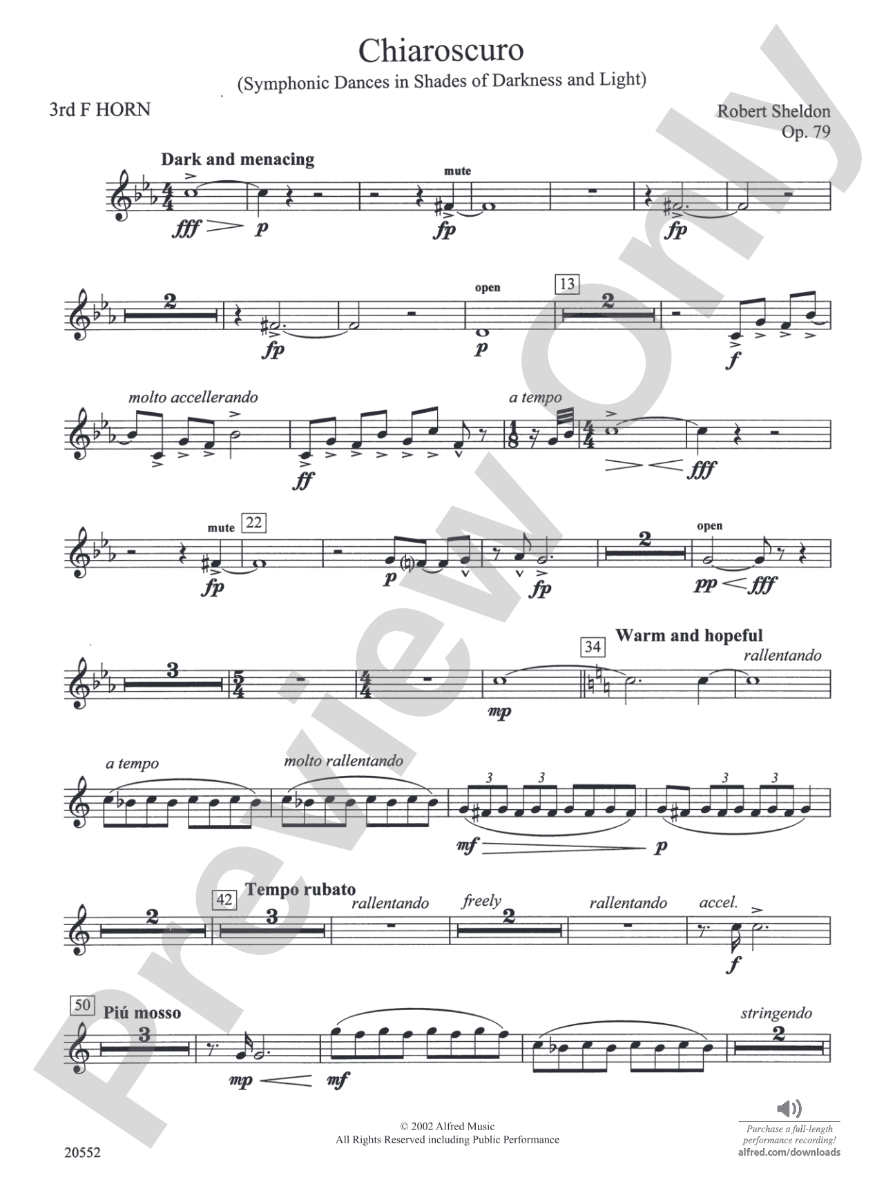 Chiaroscuro: 3rd F Horn