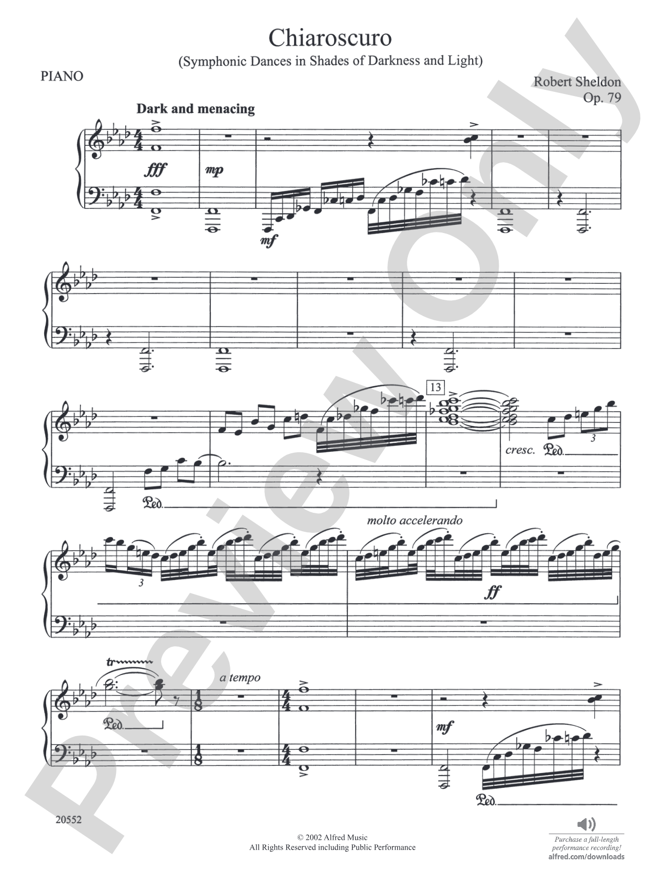 Chiaroscuro: Piano Accompaniment