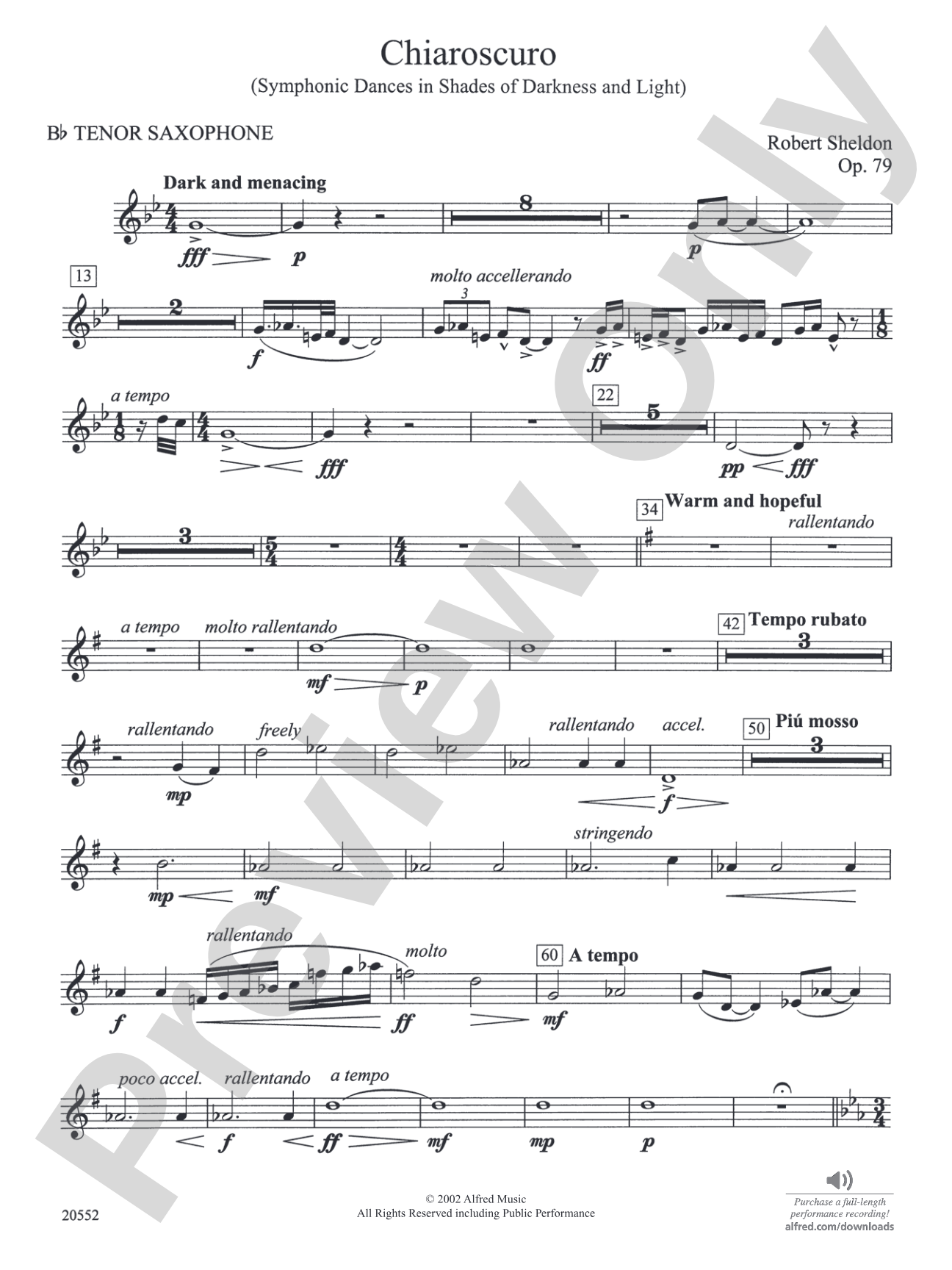 Chiaroscuro: B-flat Tenor Saxophone