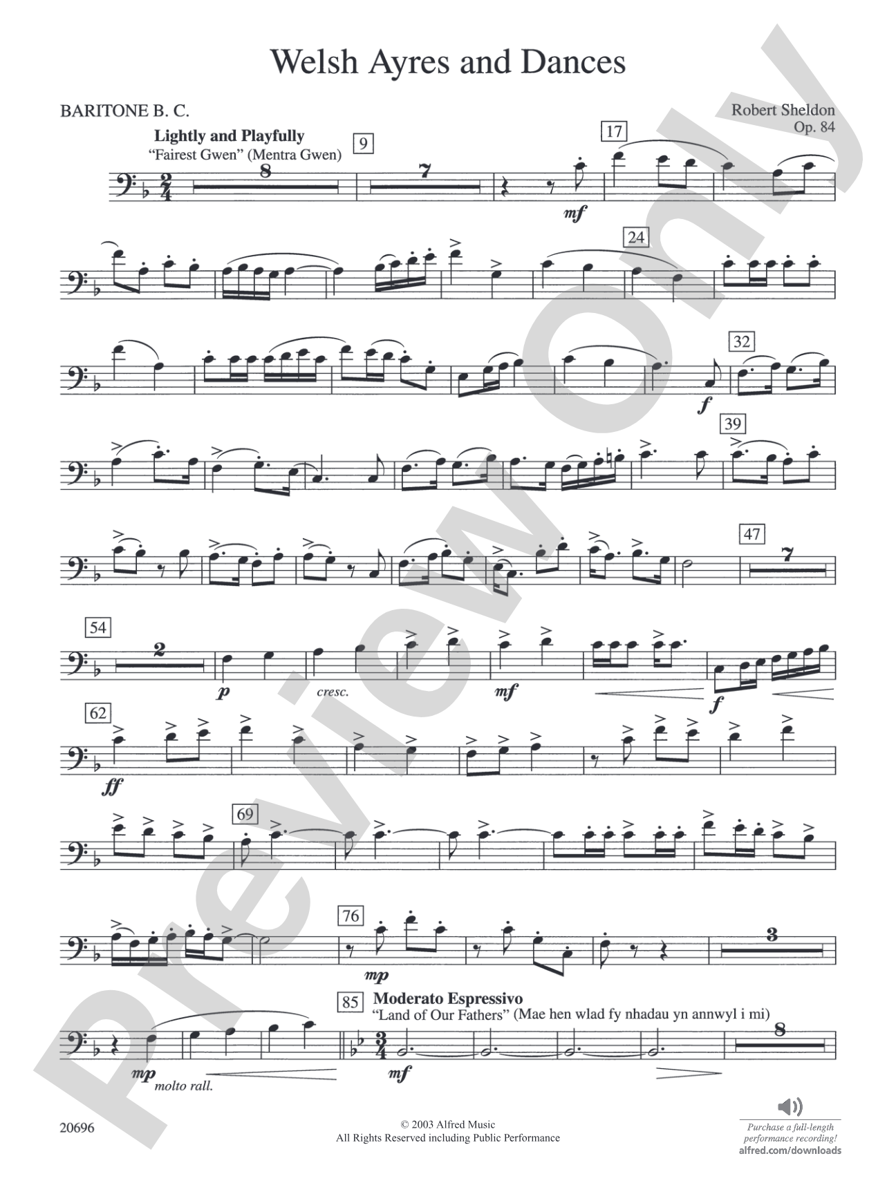 Welsh Ayres & Dances: Baritone B.C.