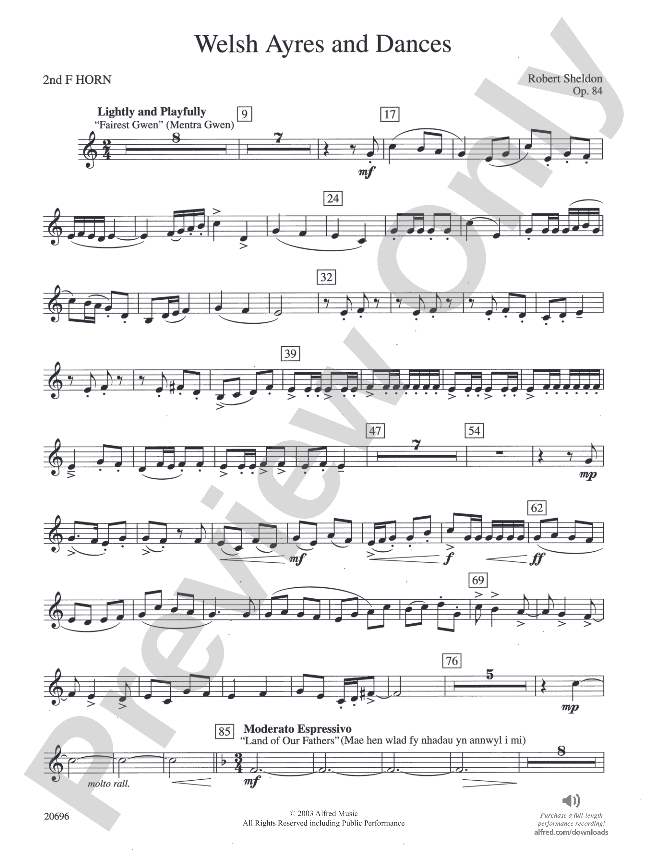 Welsh Ayres & Dances: 2nd F Horn
