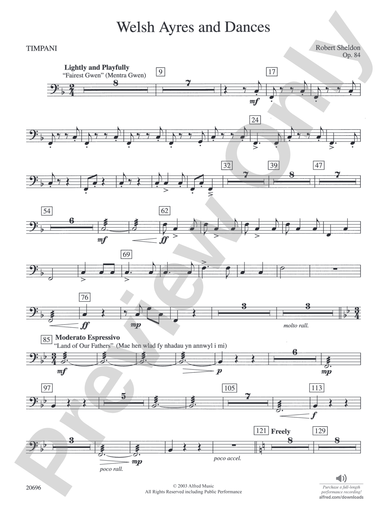 Welsh Ayres & Dances: Timpani