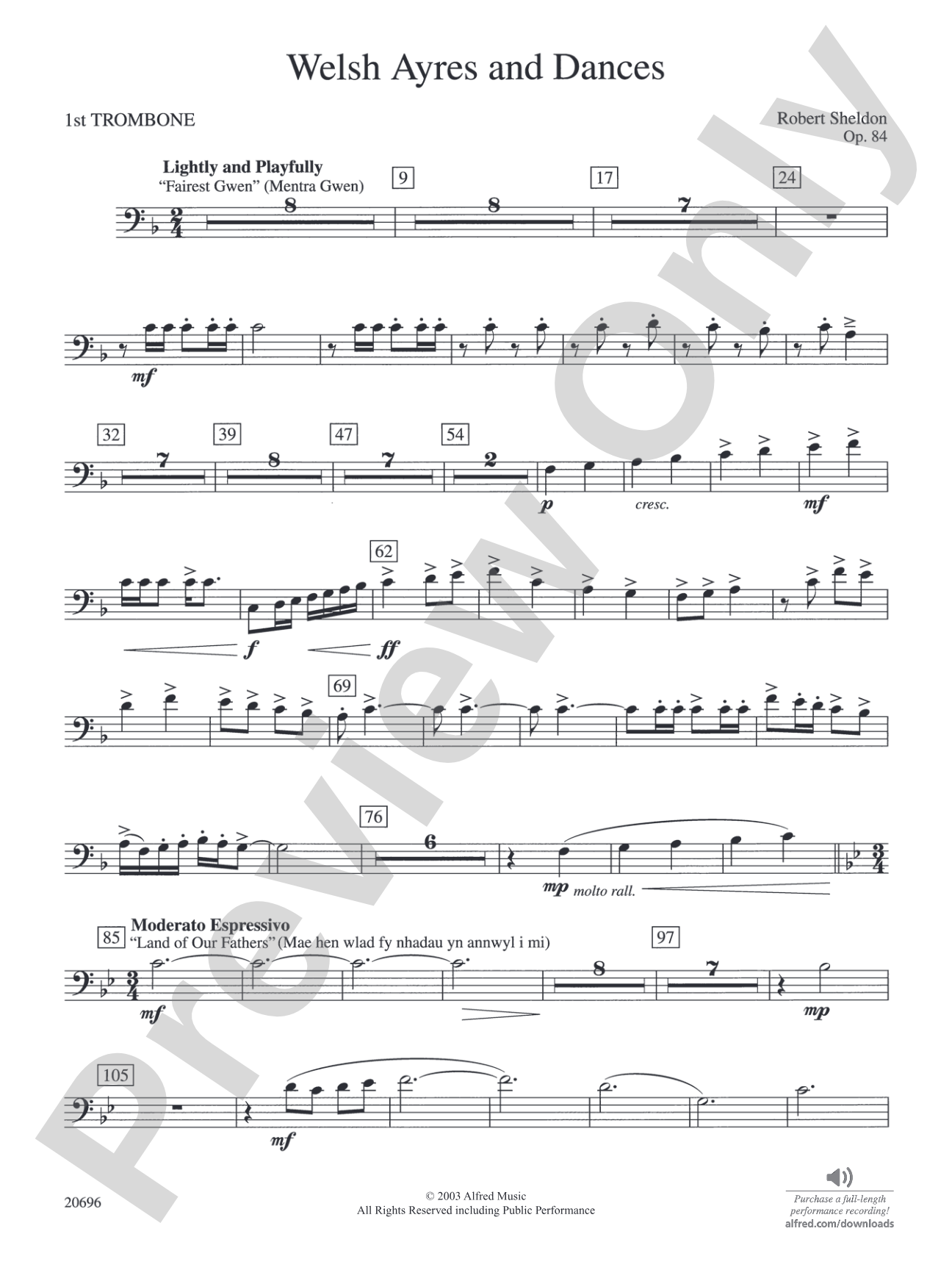 Welsh Ayres & Dances: 1st Trombone