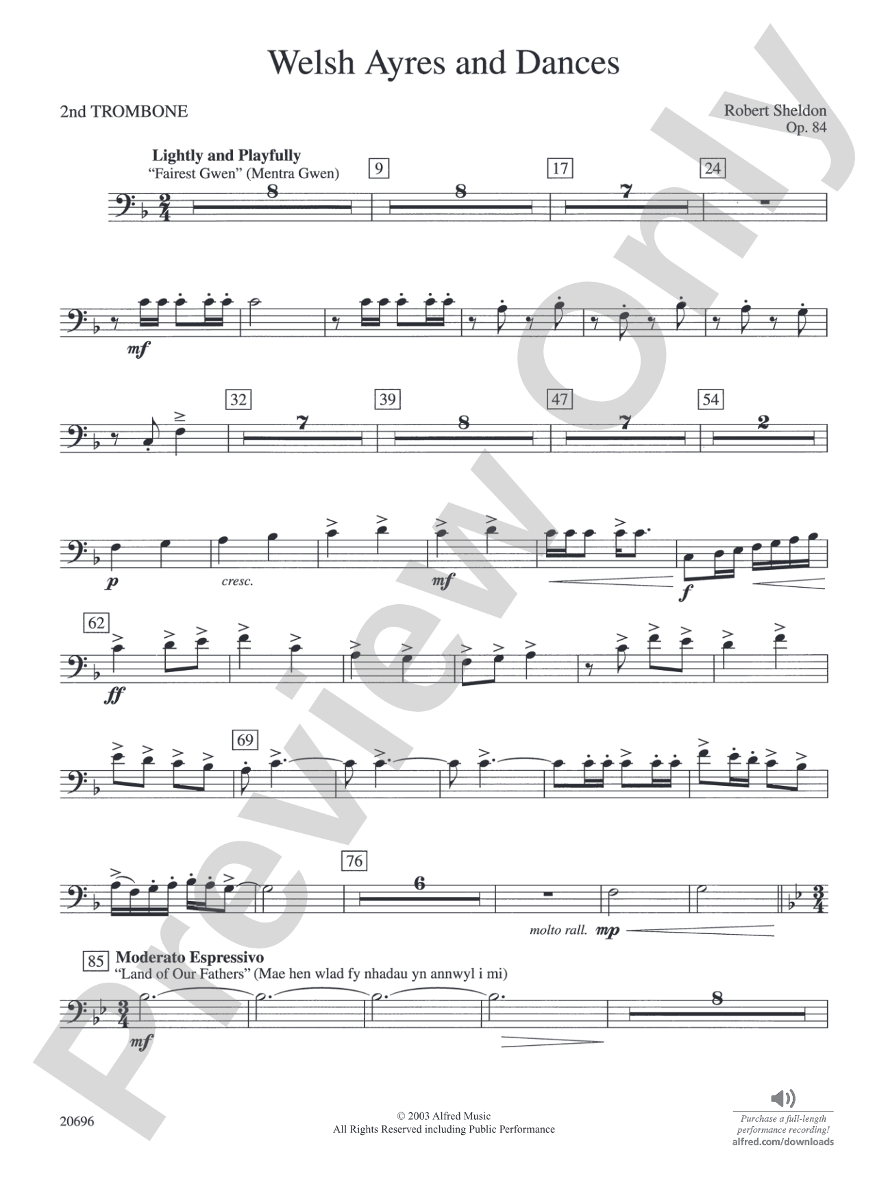 Welsh Ayres & Dances: 2nd Trombone