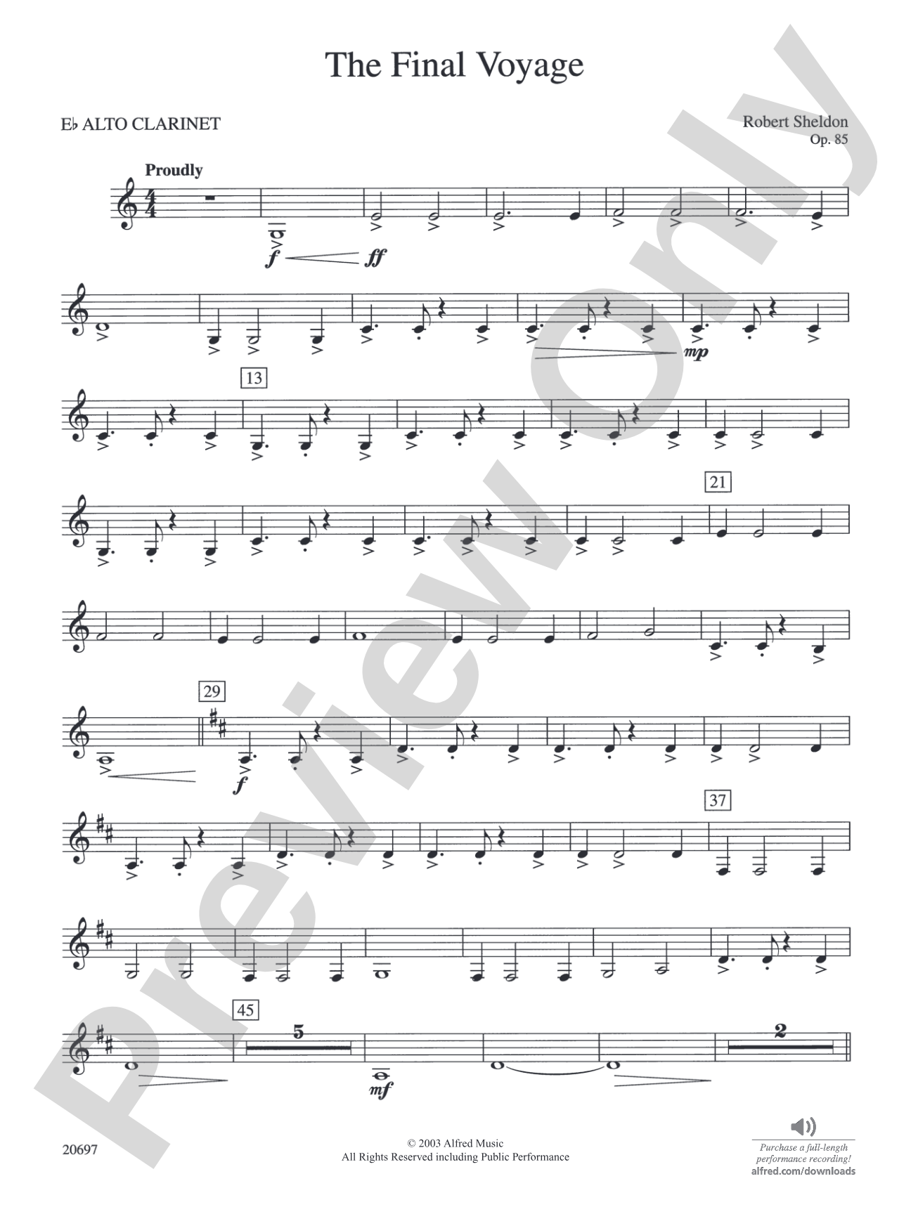 The Final Voyage: E-flat Alto Clarinet