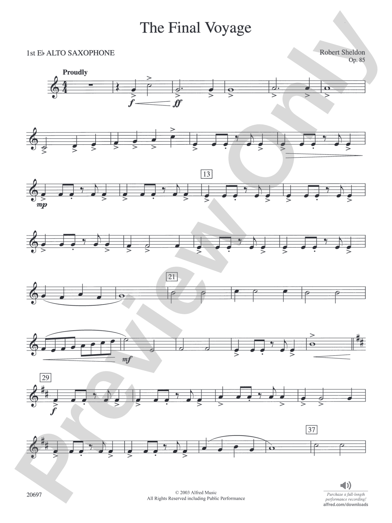 The Final Voyage: E-flat Alto Saxophone