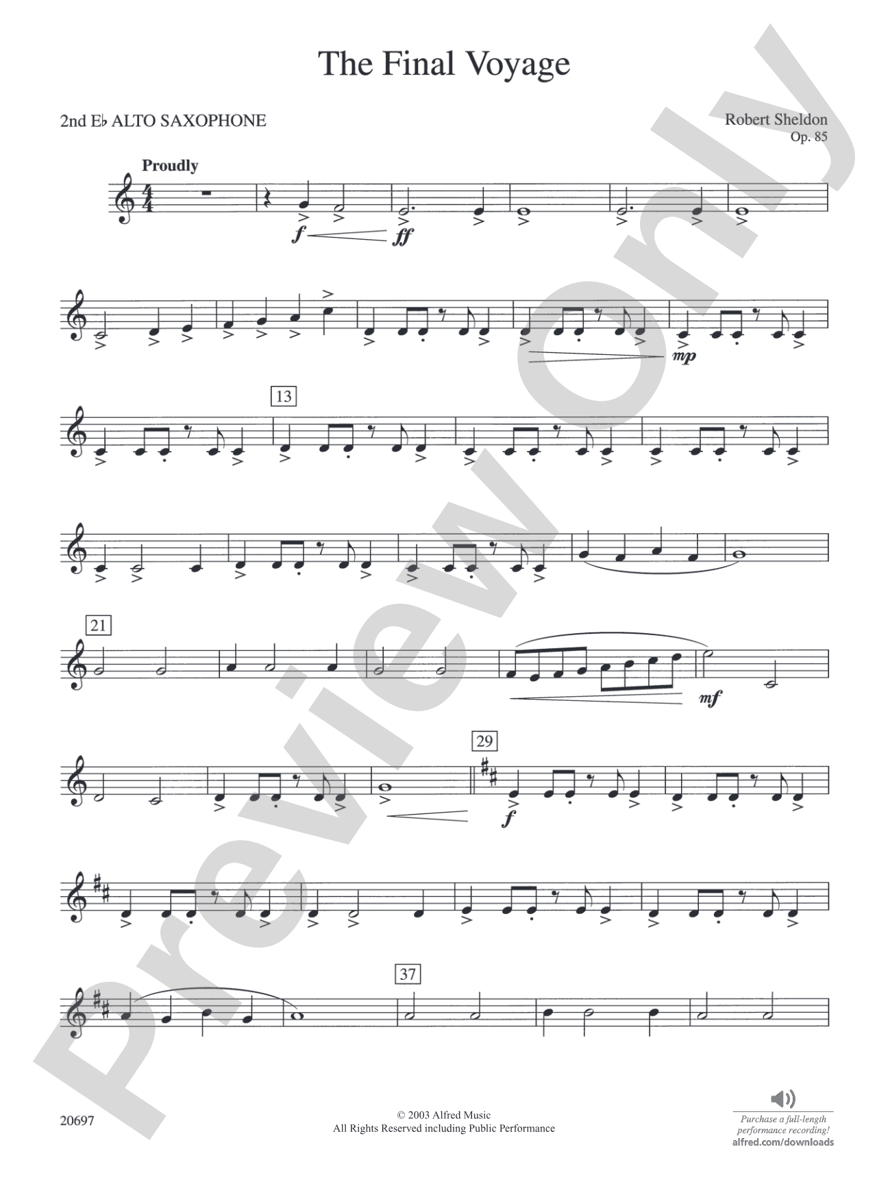 The Final Voyage: 2nd E-flat Alto Saxophone