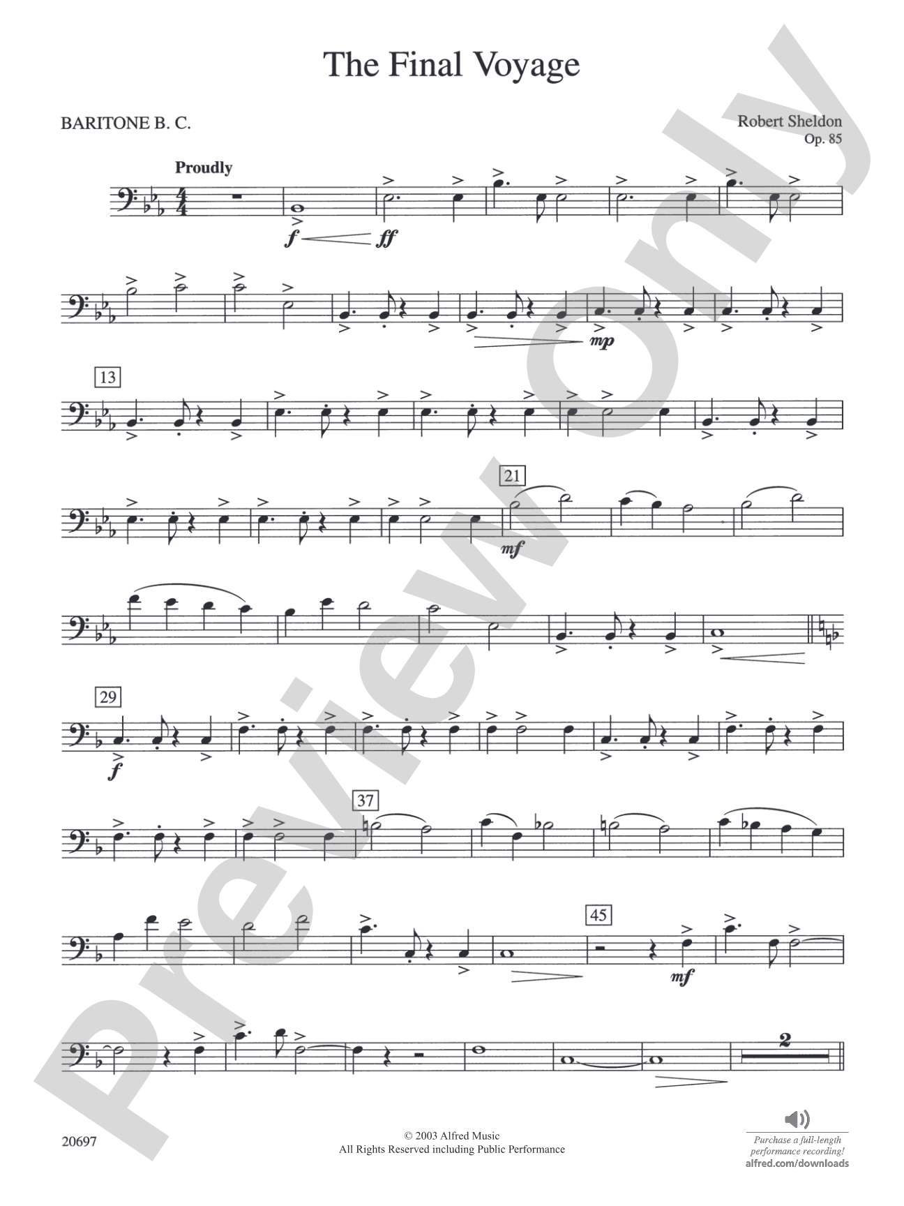 The Final Voyage: Baritone B.C.
