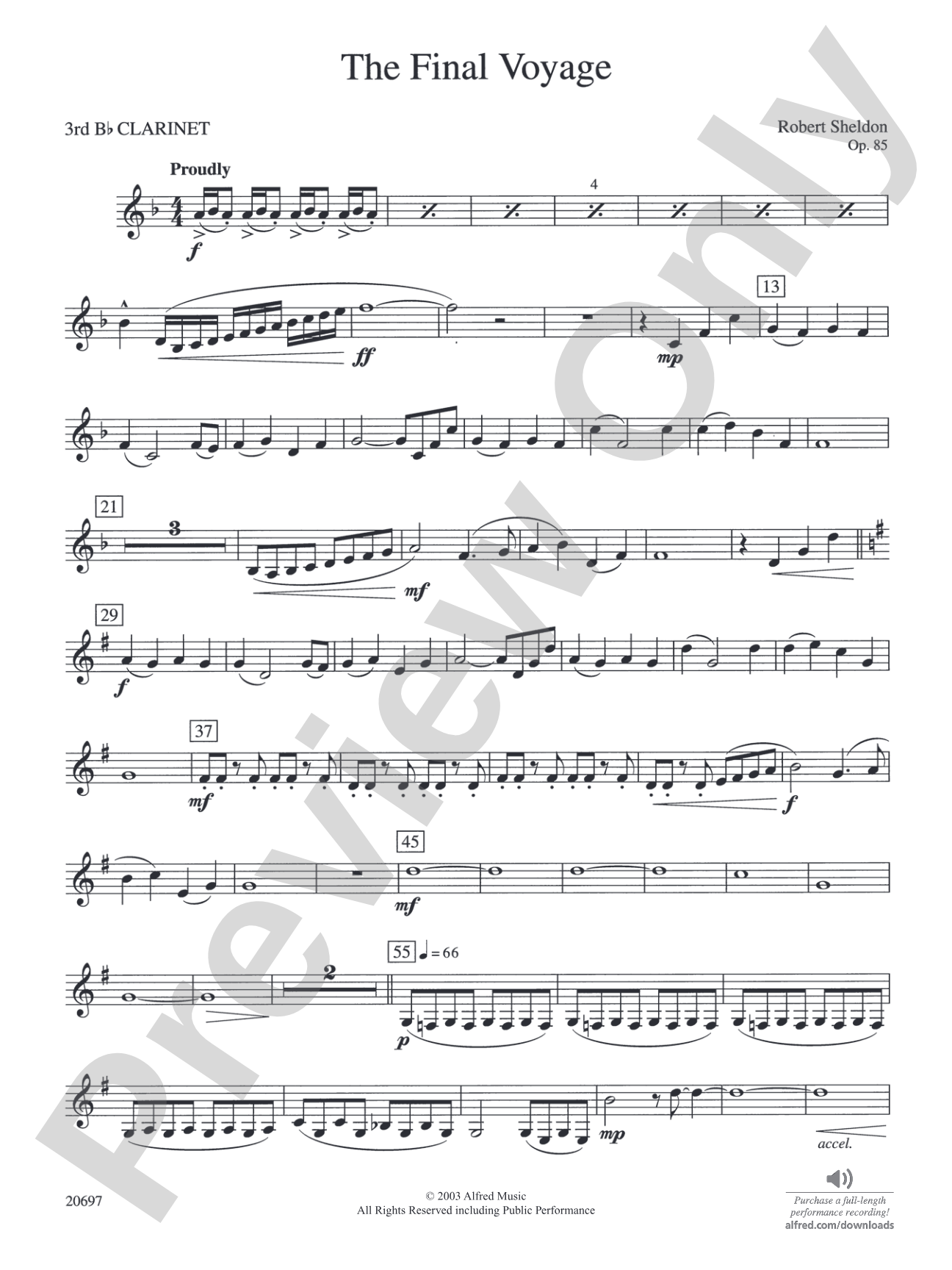 The Final Voyage: 3rd B-flat Clarinet
