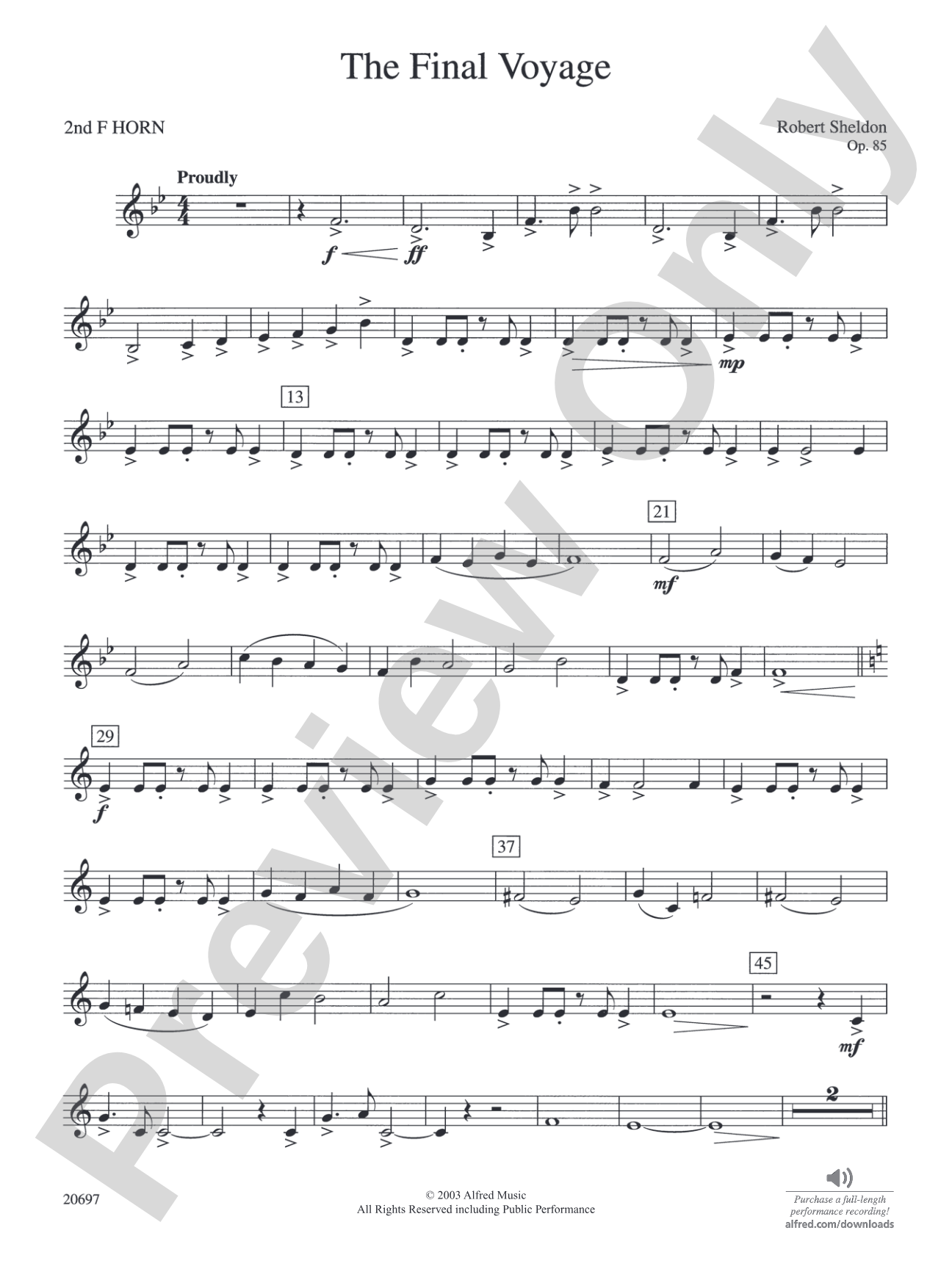 The Final Voyage: 2nd F Horn