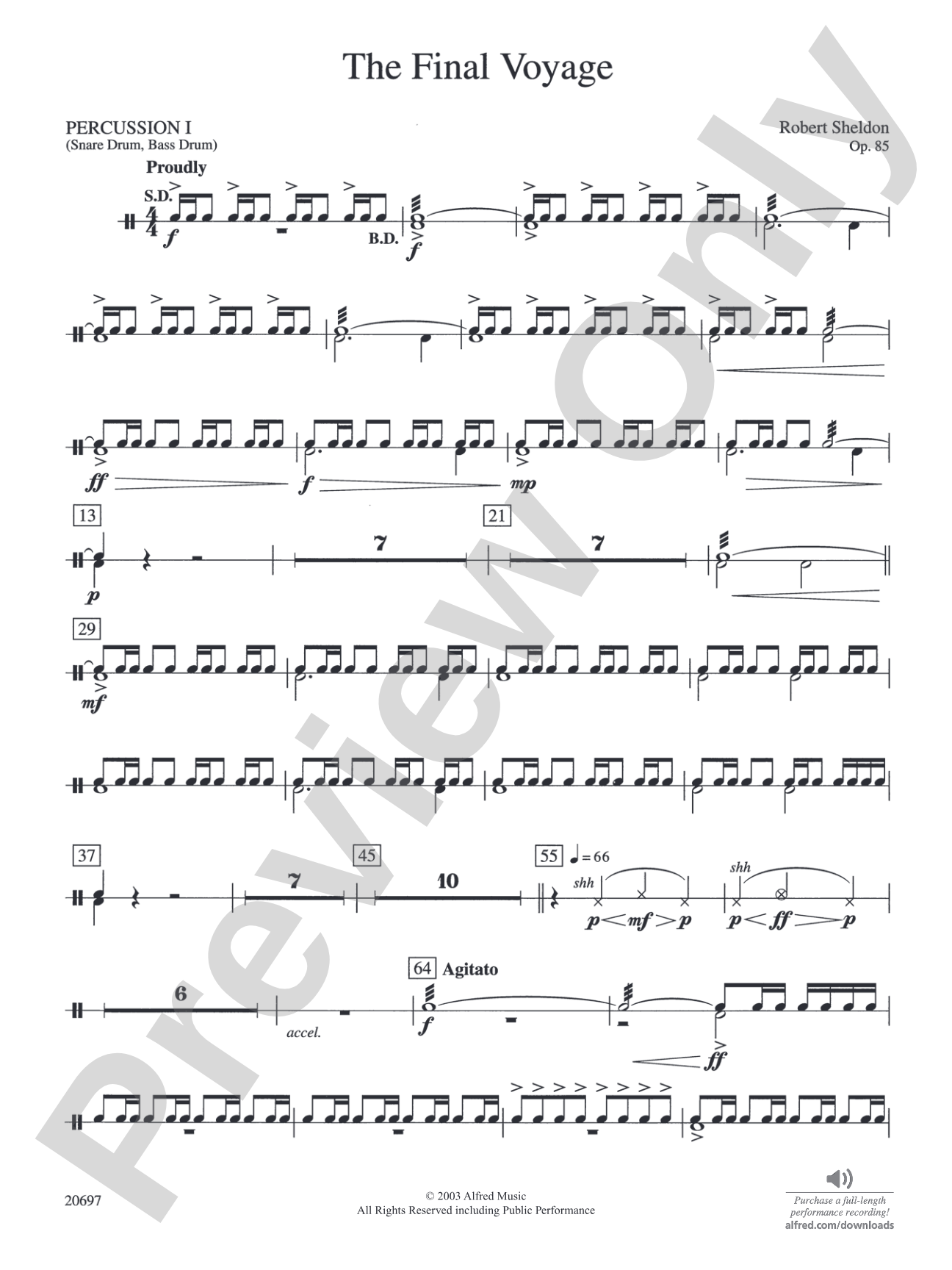 The Final Voyage: 1st Percussion