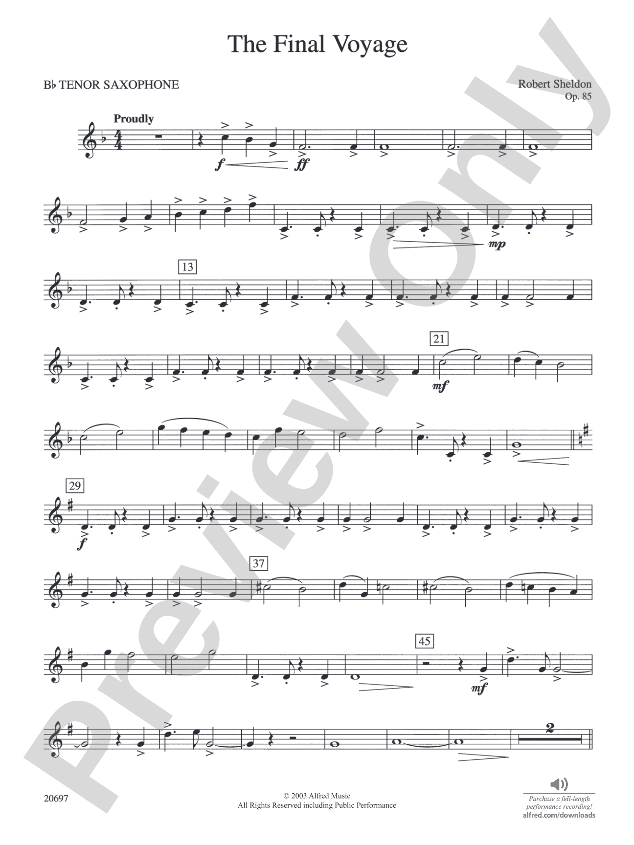 The Final Voyage: B-flat Tenor Saxophone