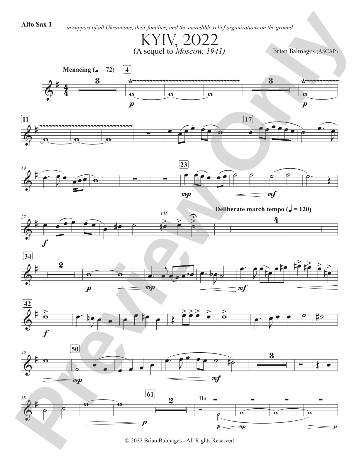 Kyiv, 2022: E-flat Alto Saxophone