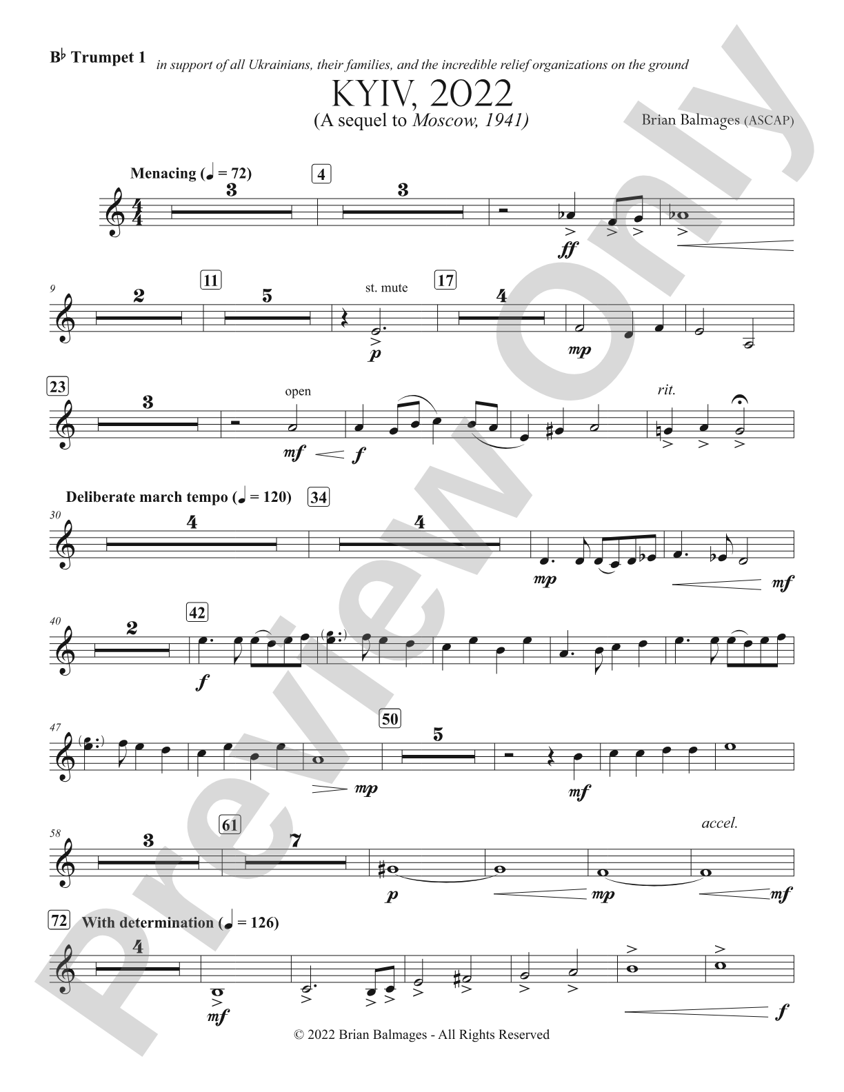 Kyiv, 2022: 1st B-flat Trumpet