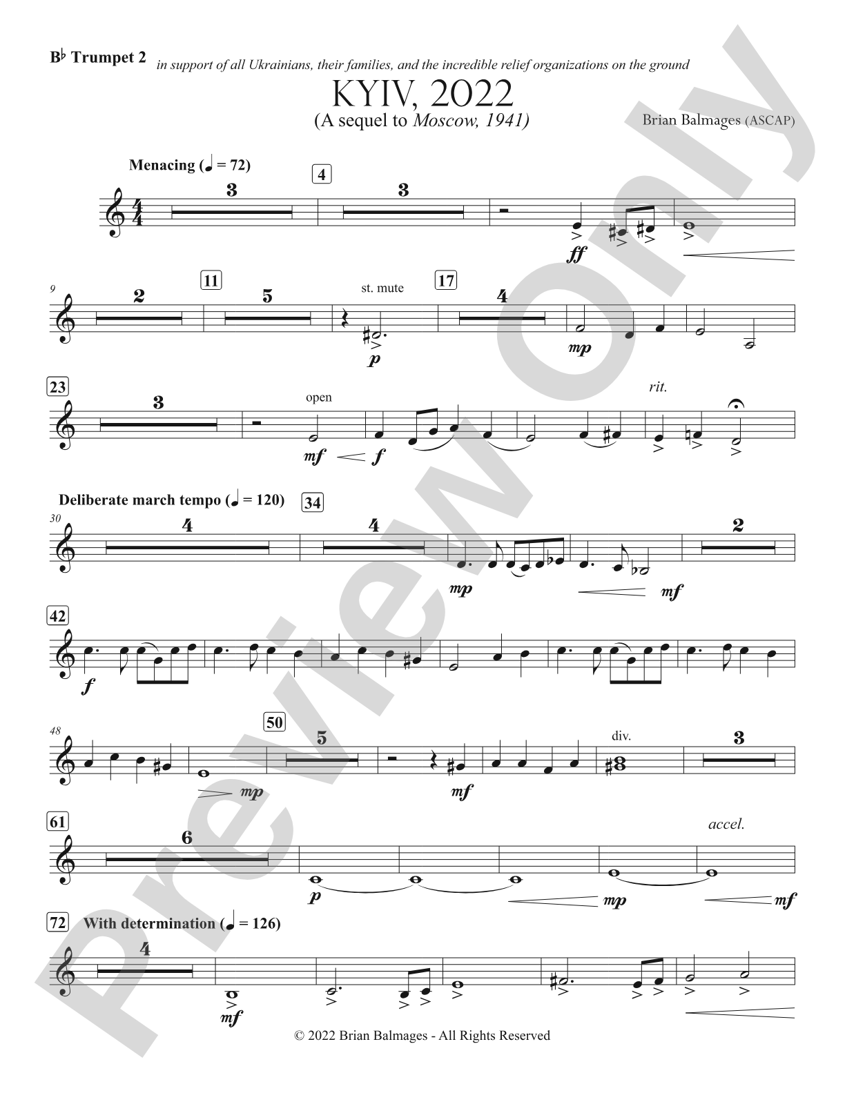 Kyiv, 2022: 2nd B-flat Trumpet