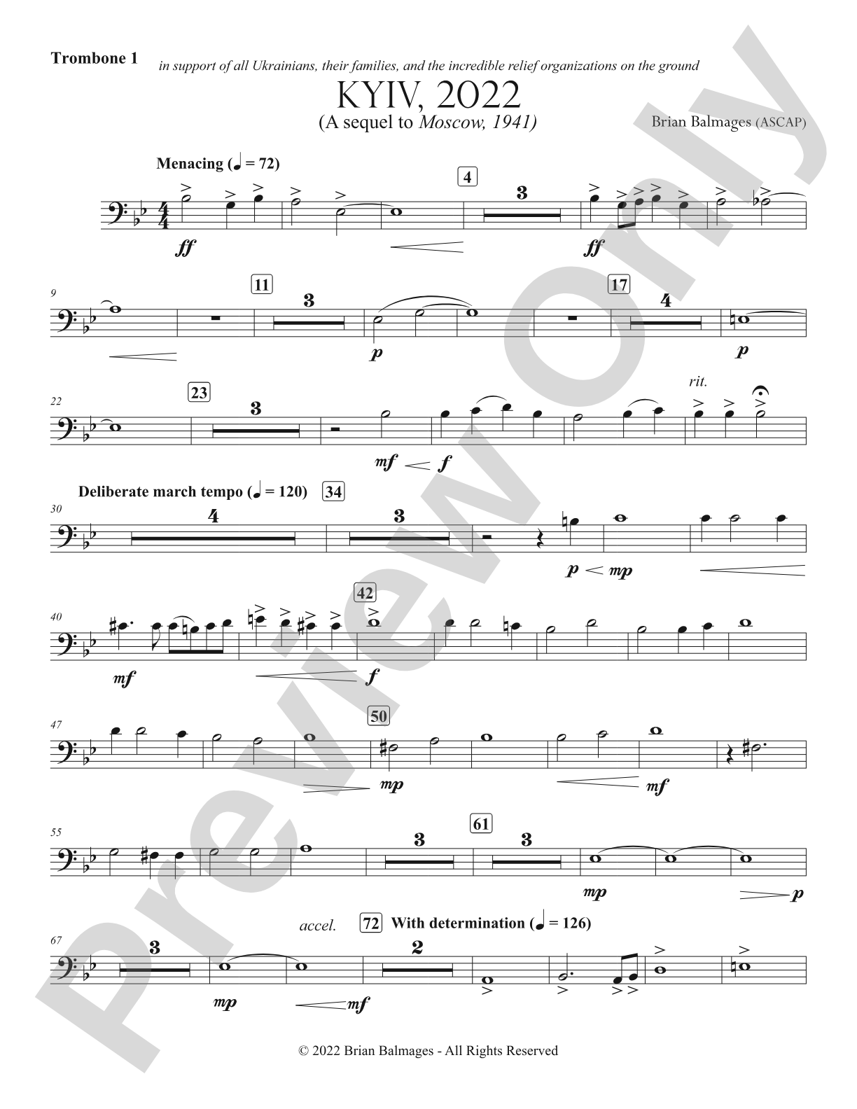 Kyiv, 2022: 1st Trombone