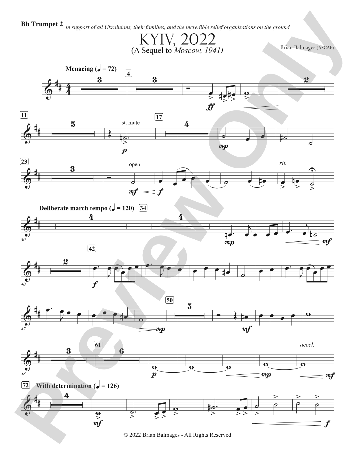 Kyiv, 2022: 2nd B-flat Trumpet