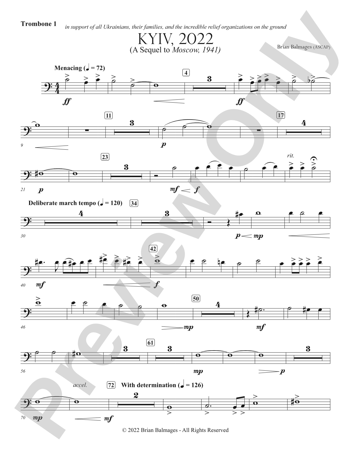 Kyiv, 2022: 1st Trombone