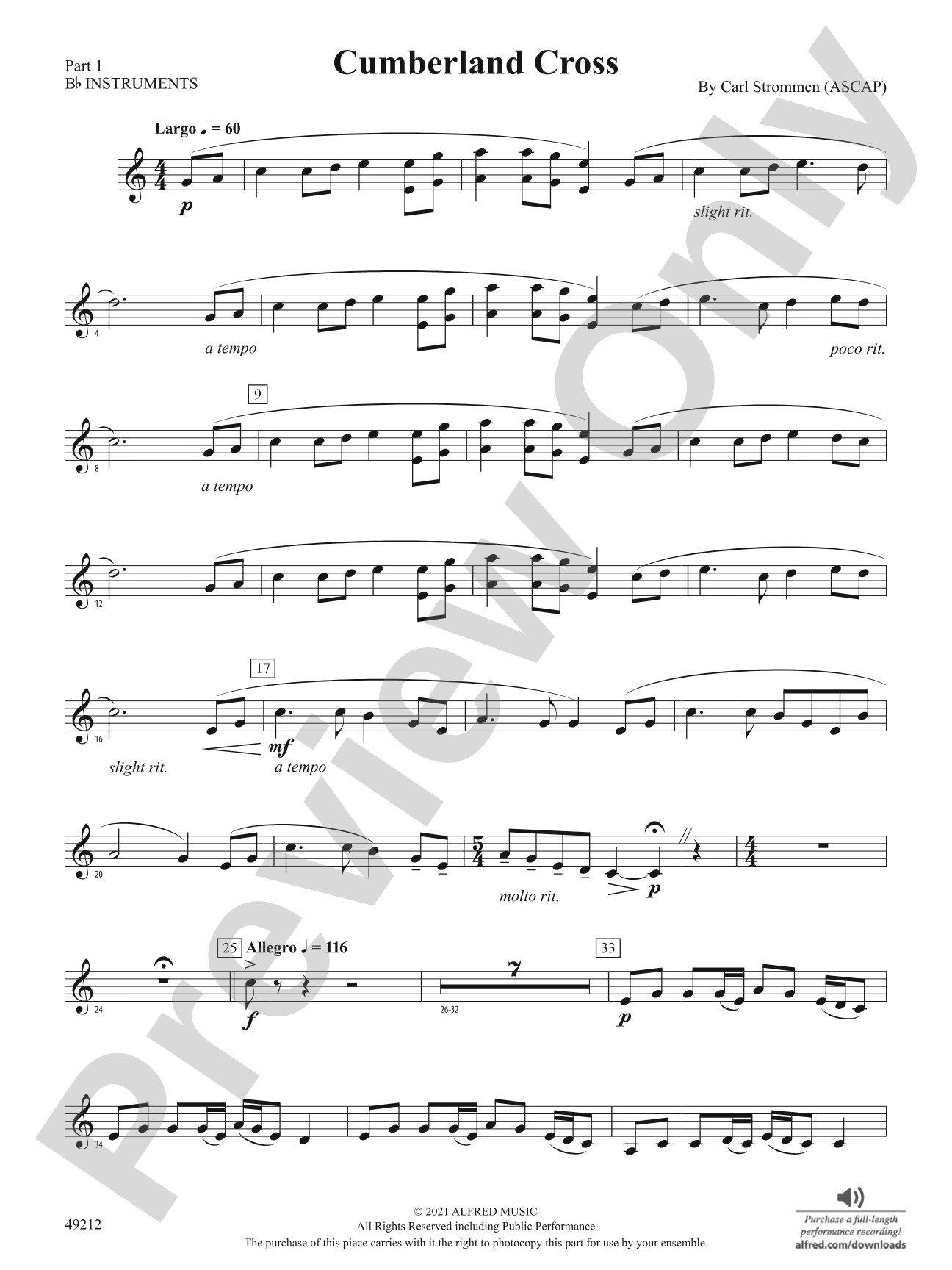Cumberland Cross: Part 1 - B-flat Instruments