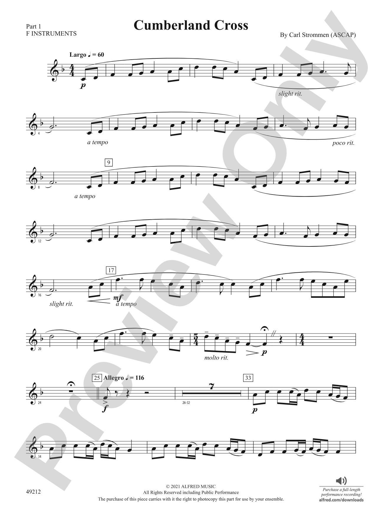 Cumberland Cross: Part 1 - F Instruments