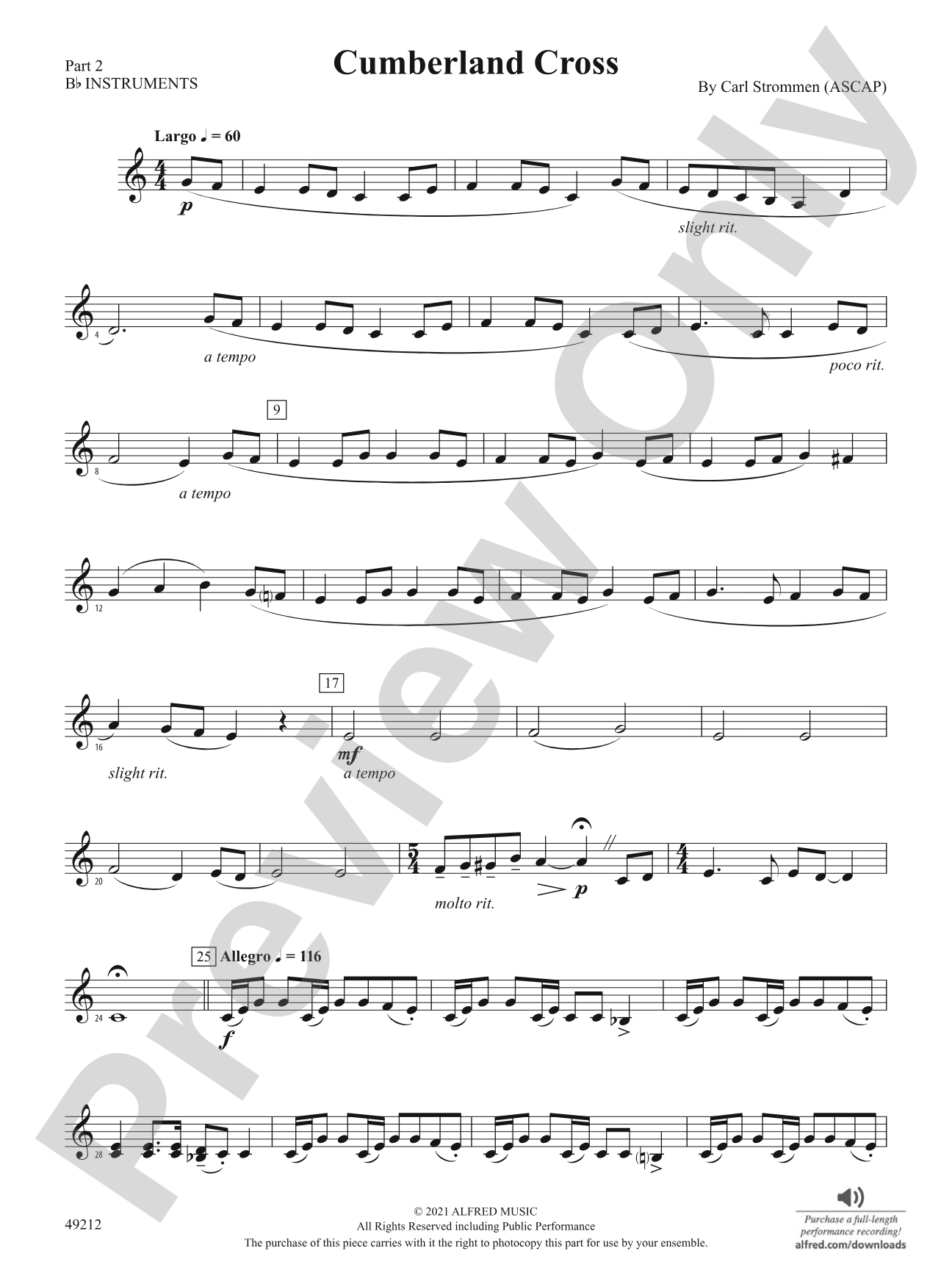 Cumberland Cross: Part 2 - B-flat Instruments