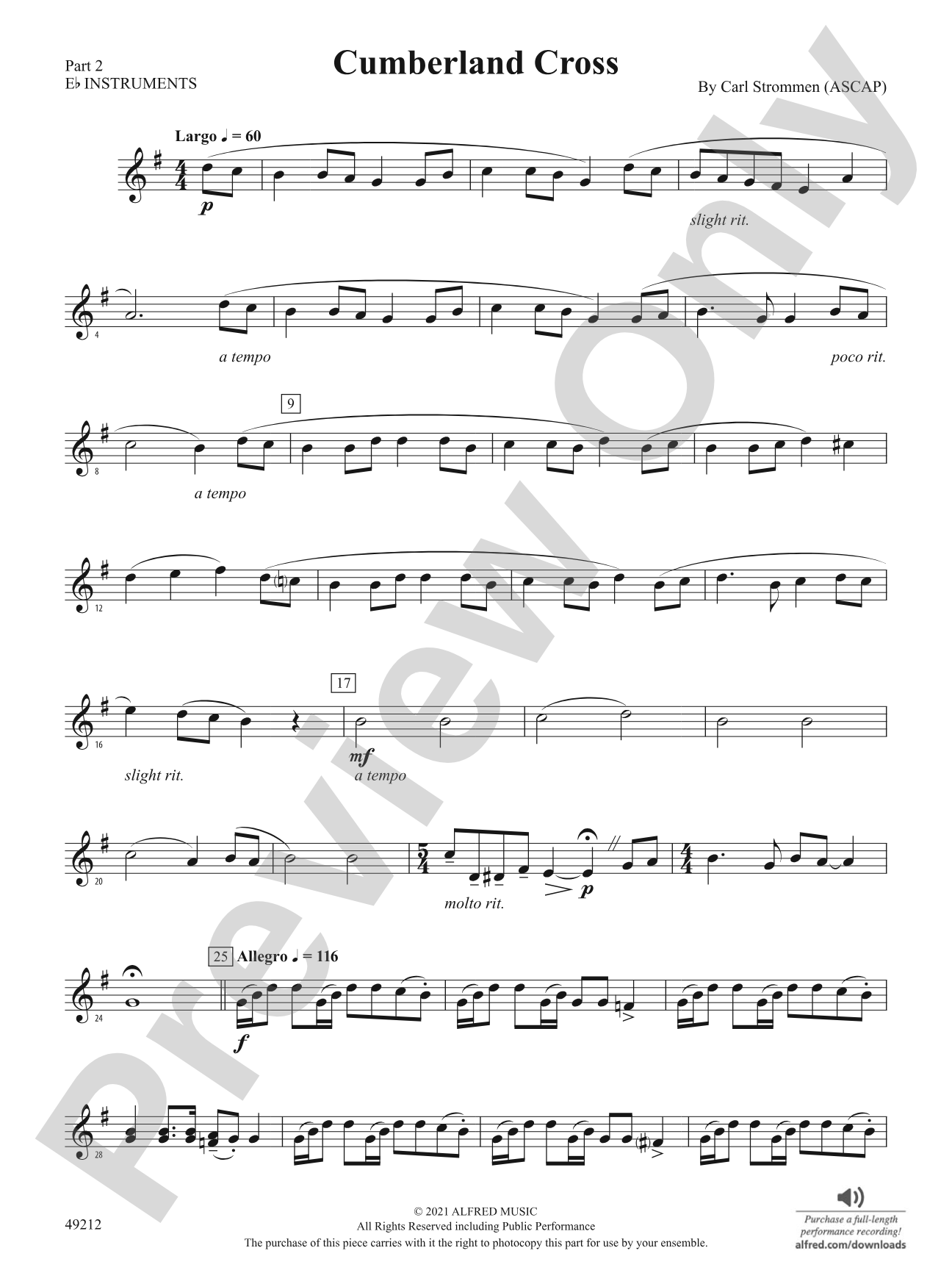 Cumberland Cross: Part 2 - E-flat Instruments