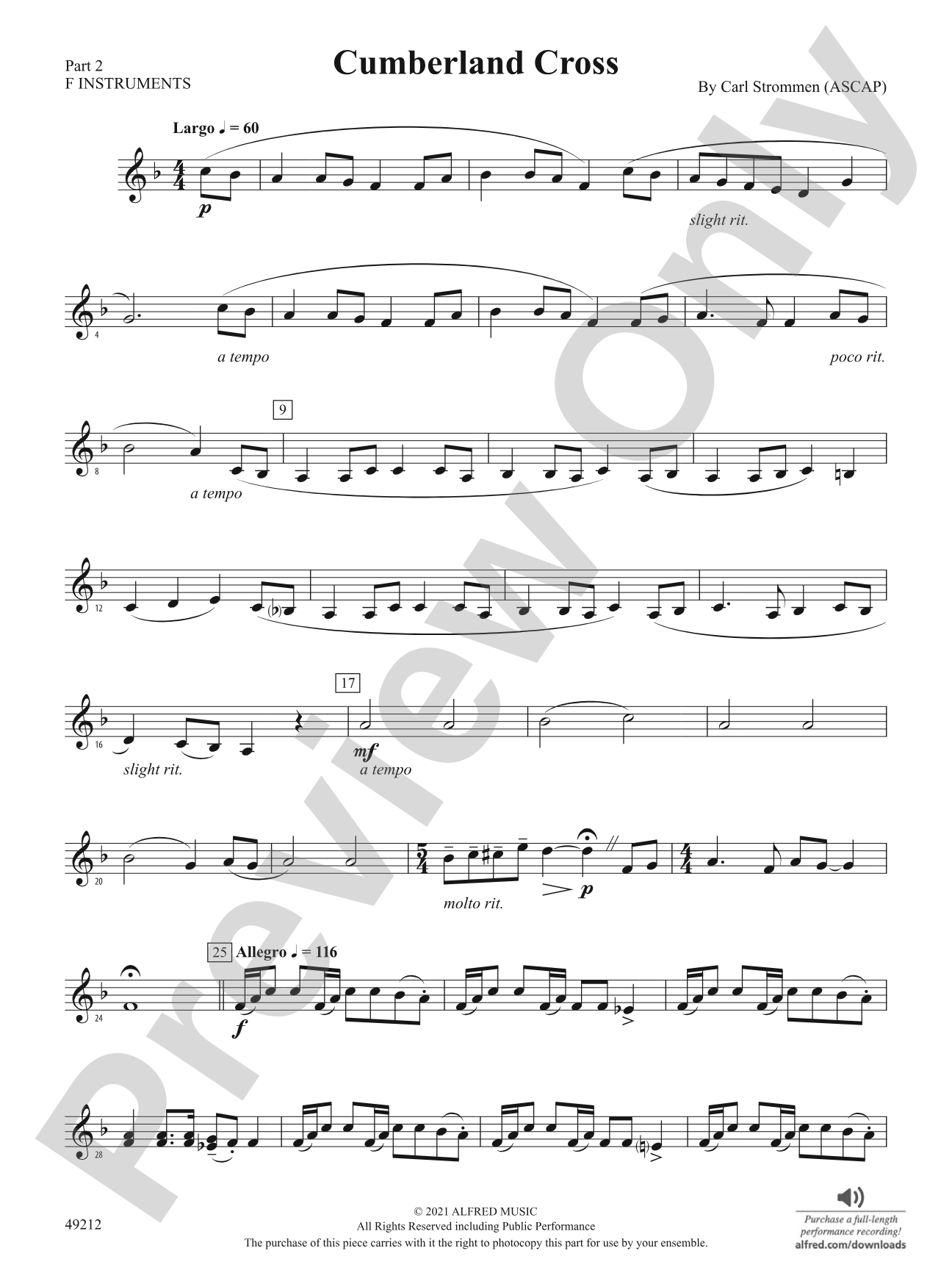 Cumberland Cross: Part 2 - F Instruments