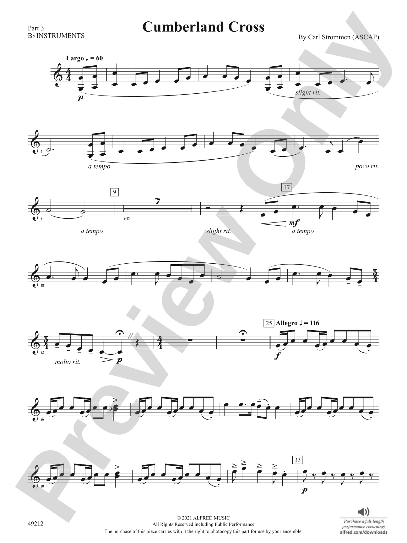 Cumberland Cross: Part 3 - B-flat Instruments