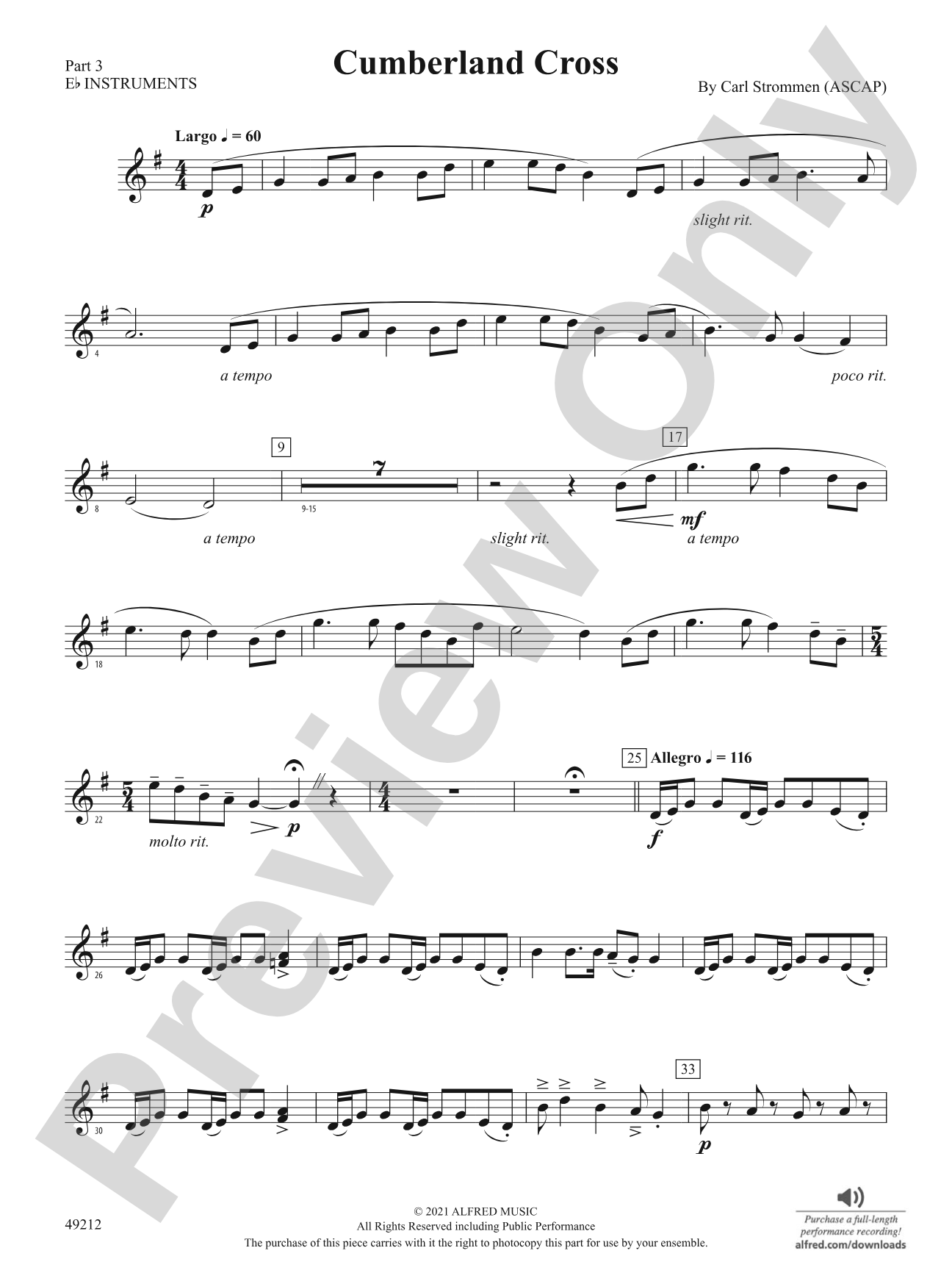 Cumberland Cross: Part 3 - E-flat Instruments