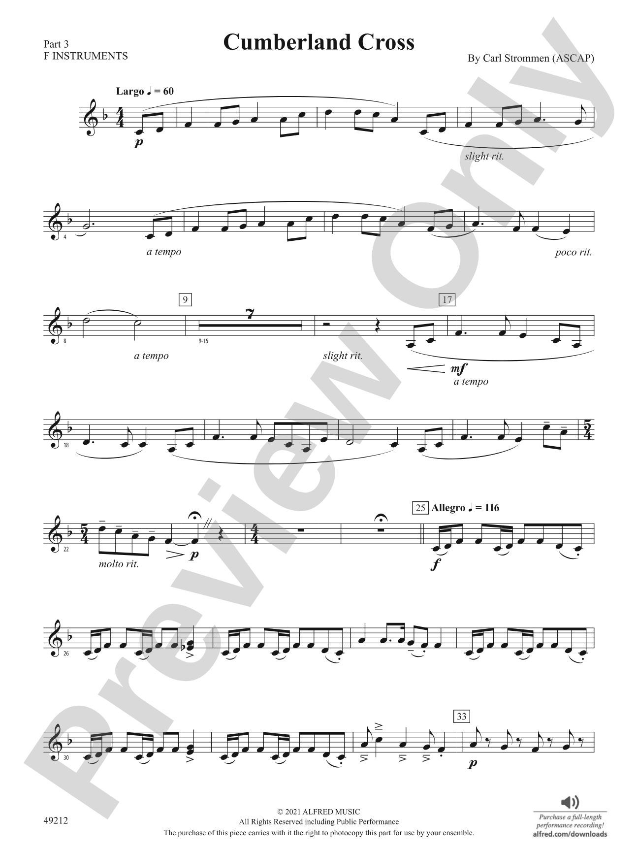 Cumberland Cross: Part 3 - F Instruments