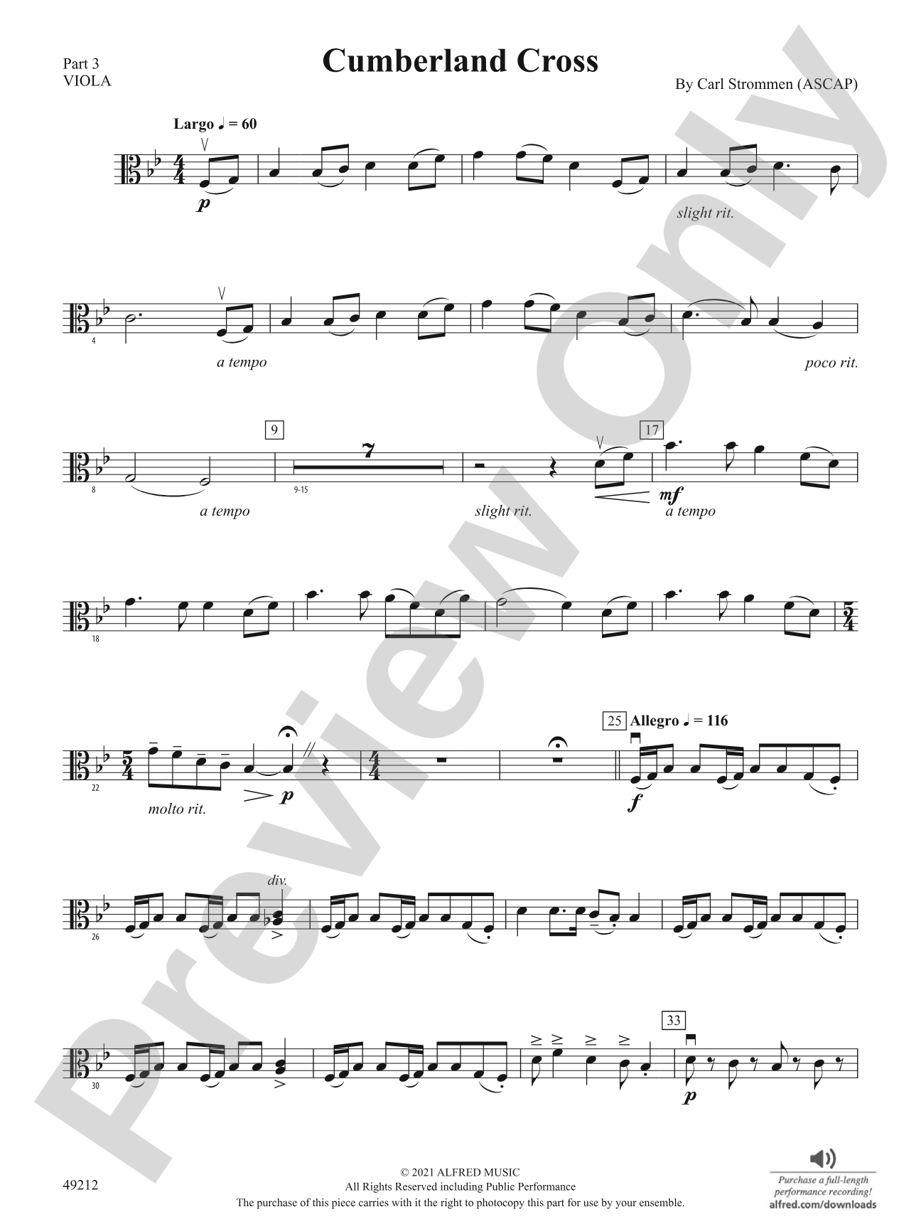 Cumberland Cross: Part 3 - Viola
