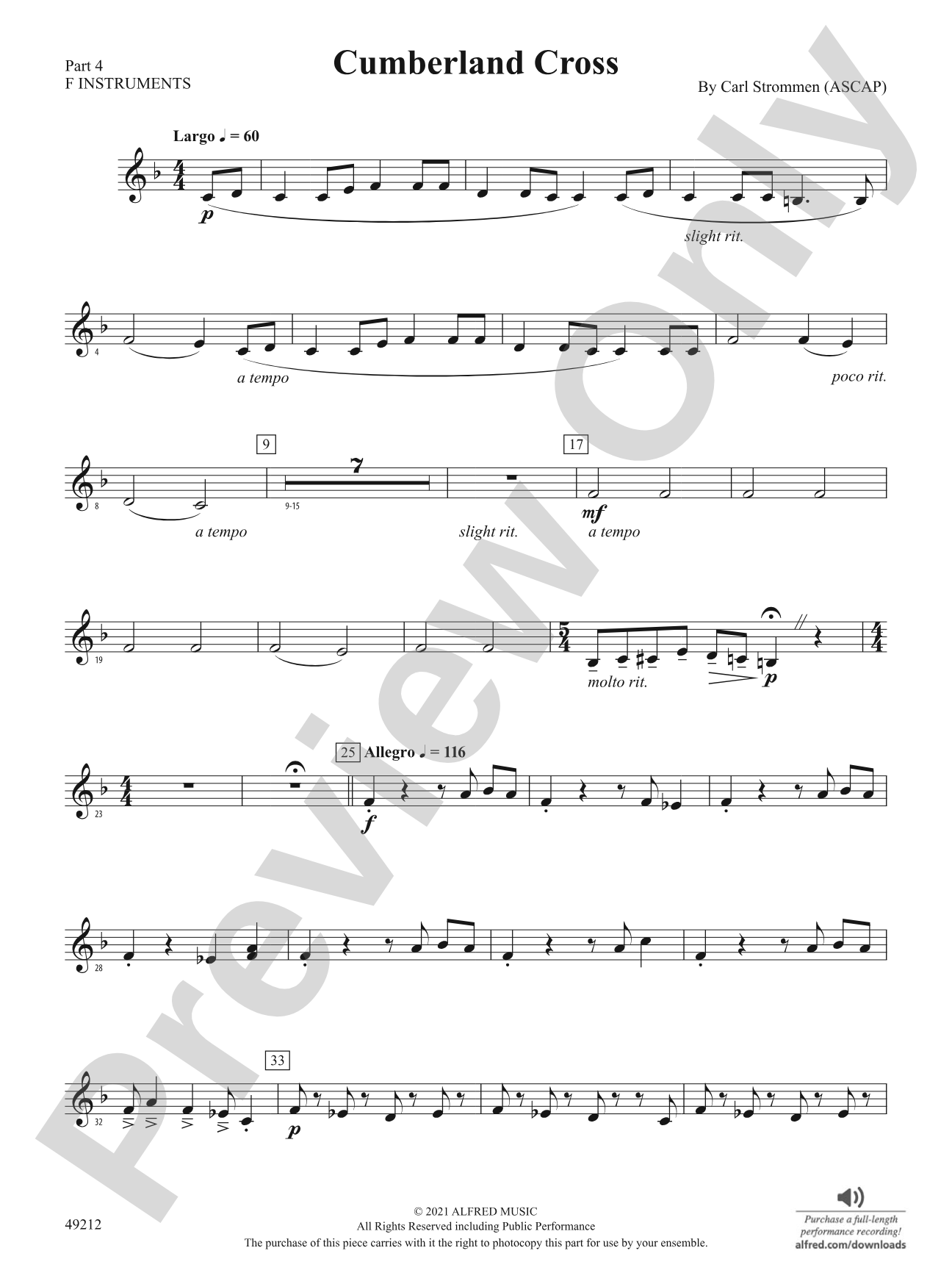 Cumberland Cross: Part 4 - F Instruments