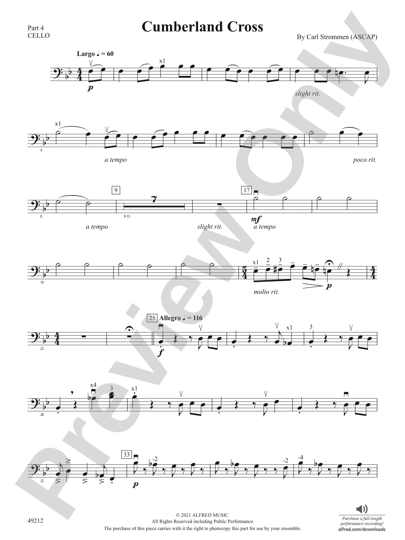 Cumberland Cross: Part 4 - Cello