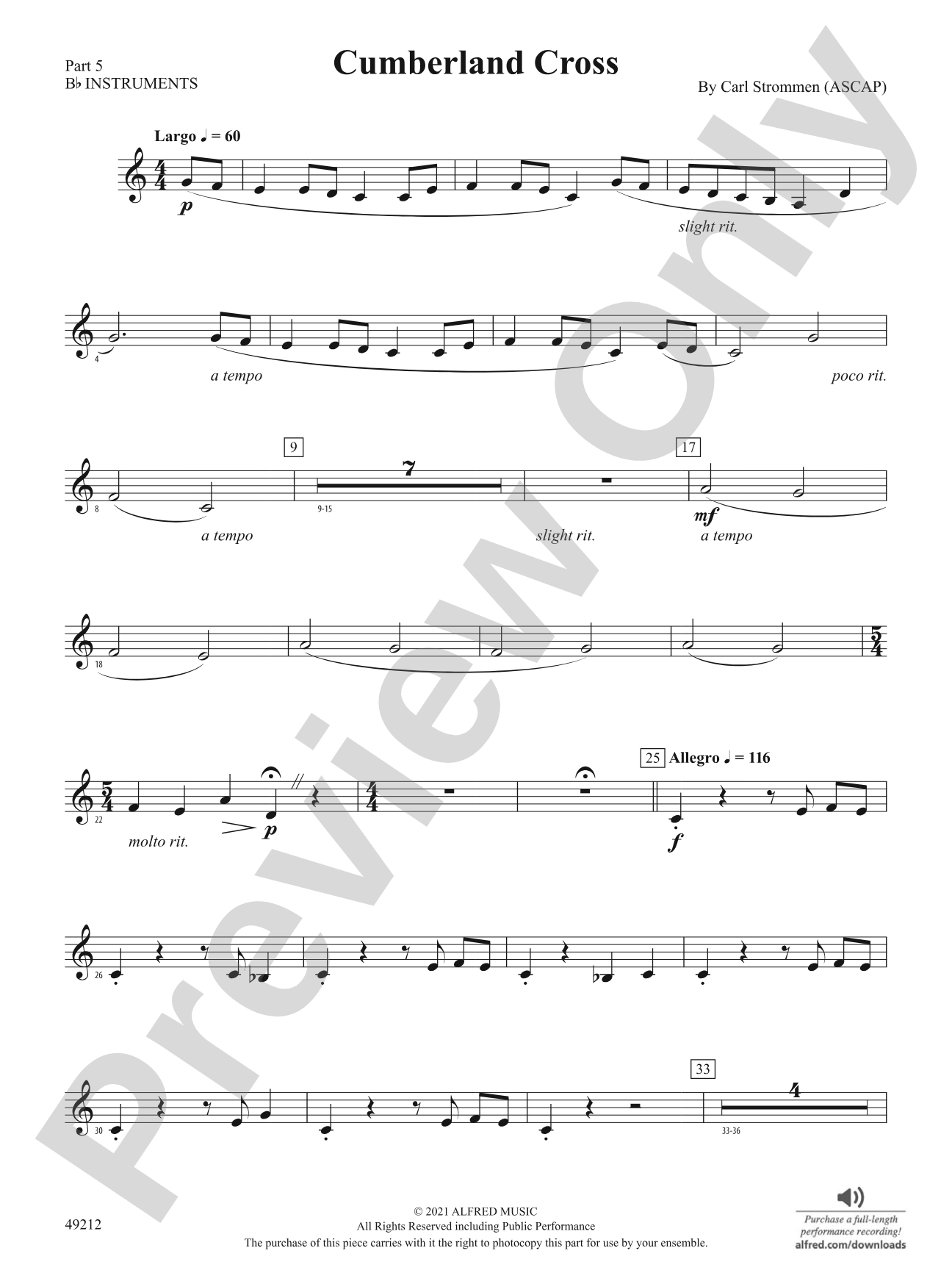 Cumberland Cross: Part 5 - B-flat Instruments