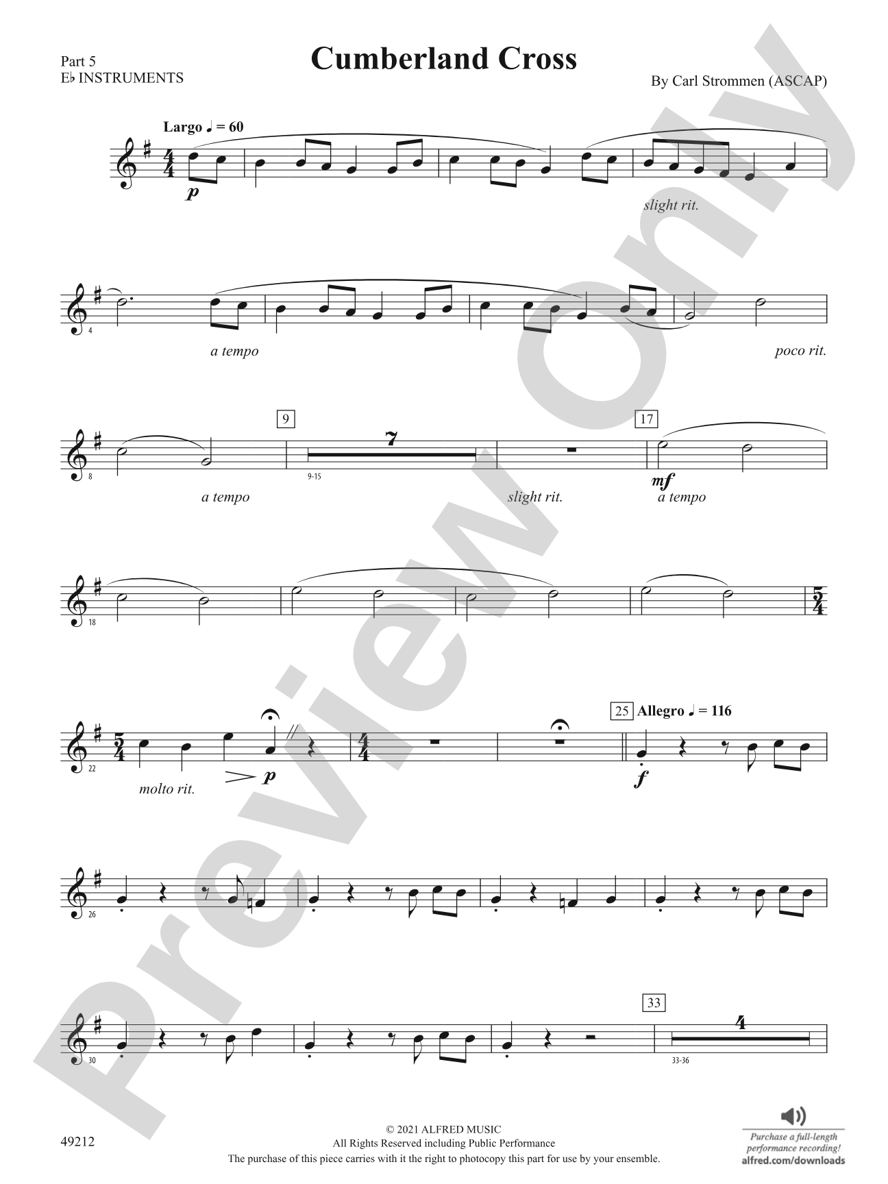 Cumberland Cross: Part 5 - E-flat Instruments