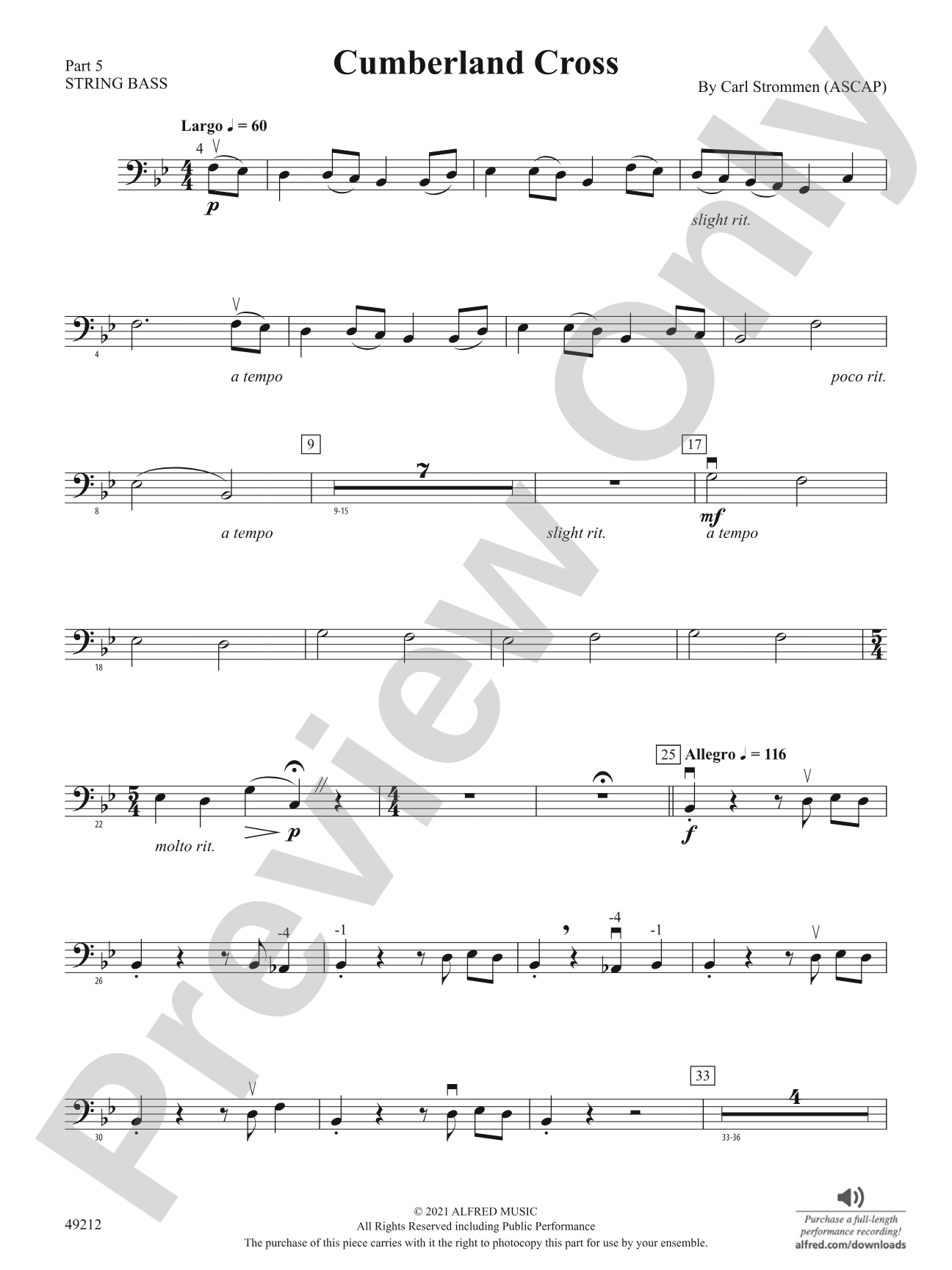 Cumberland Cross: Part 5 - String Bass
