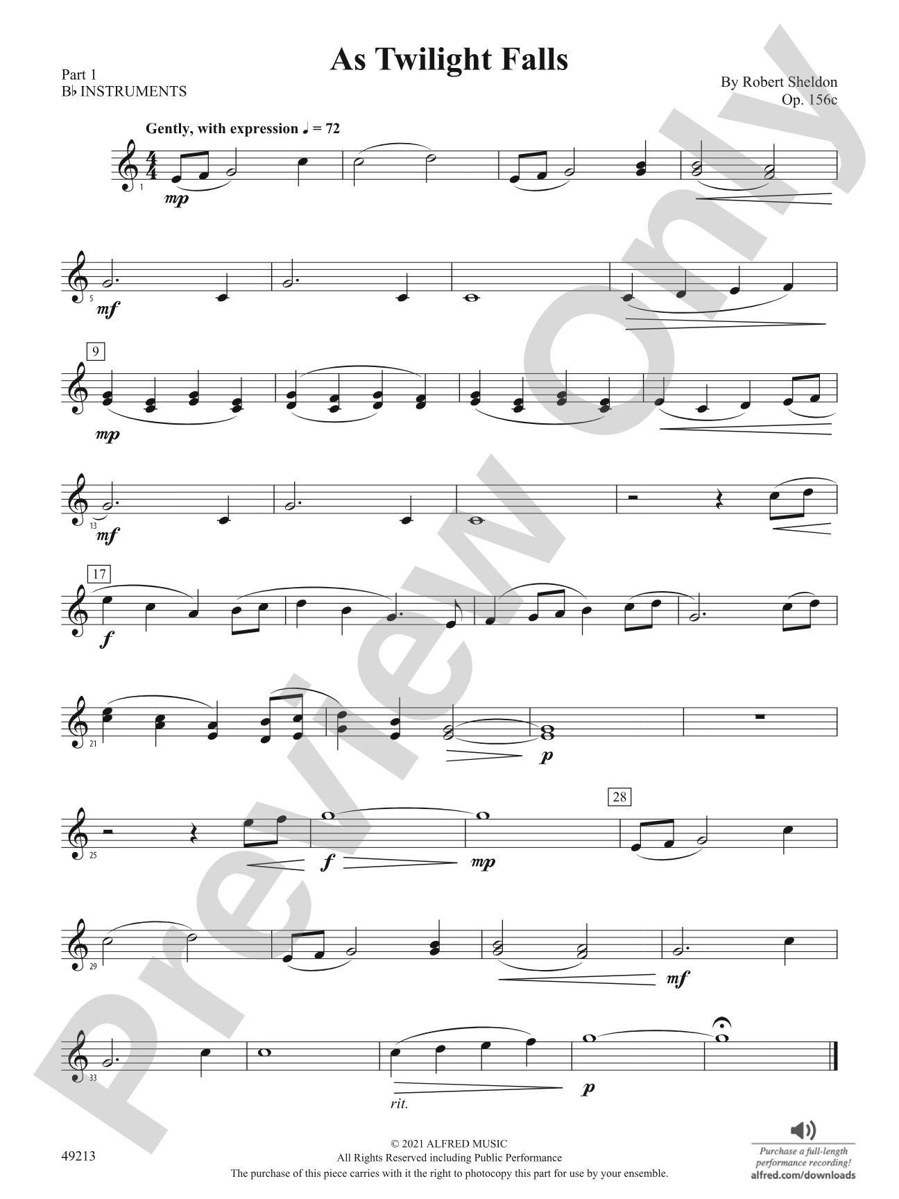As Twilight Falls: Part 1 - B-flat Instruments