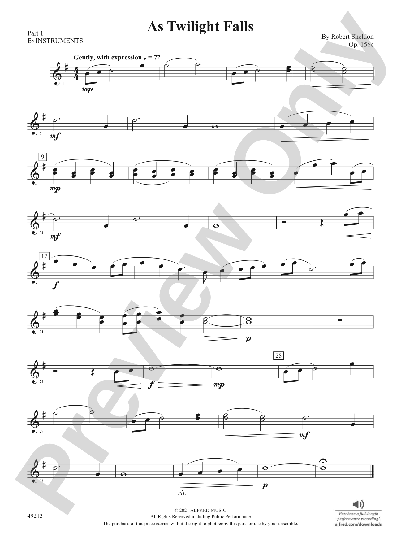 As Twilight Falls: Part 1 - E-flat Instruments