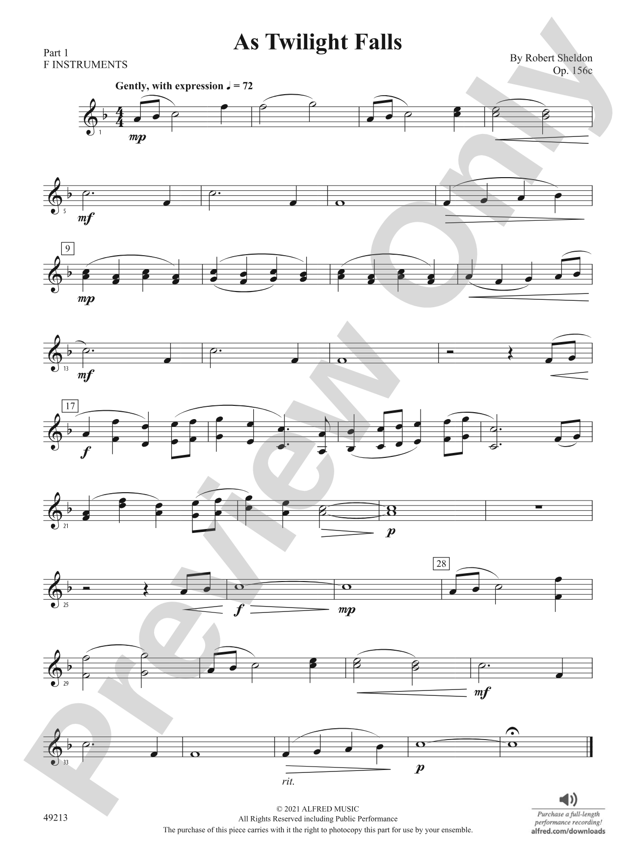 As Twilight Falls: Part 1 - F Instruments