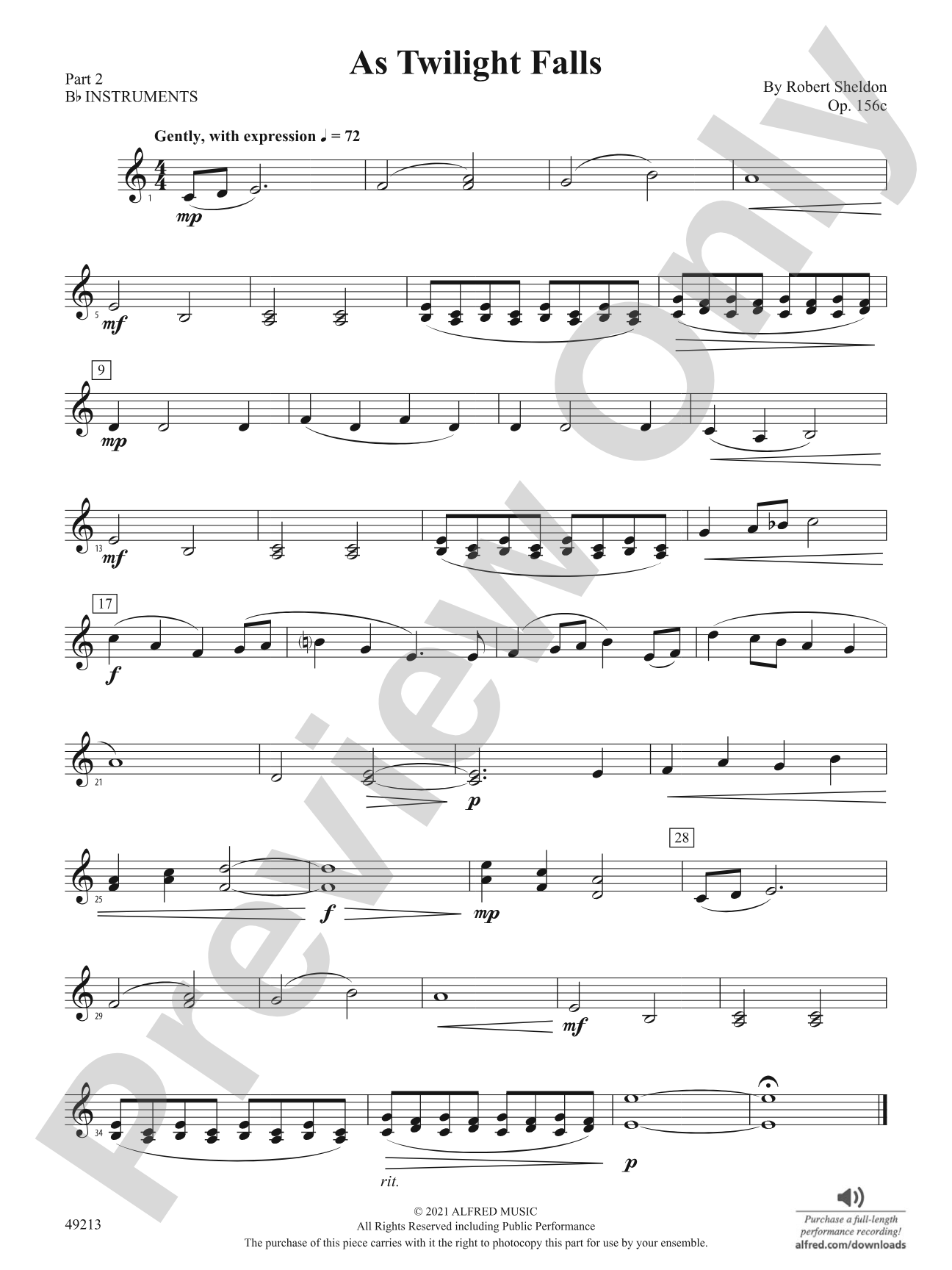As Twilight Falls: Part 2 - B-flat Instruments
