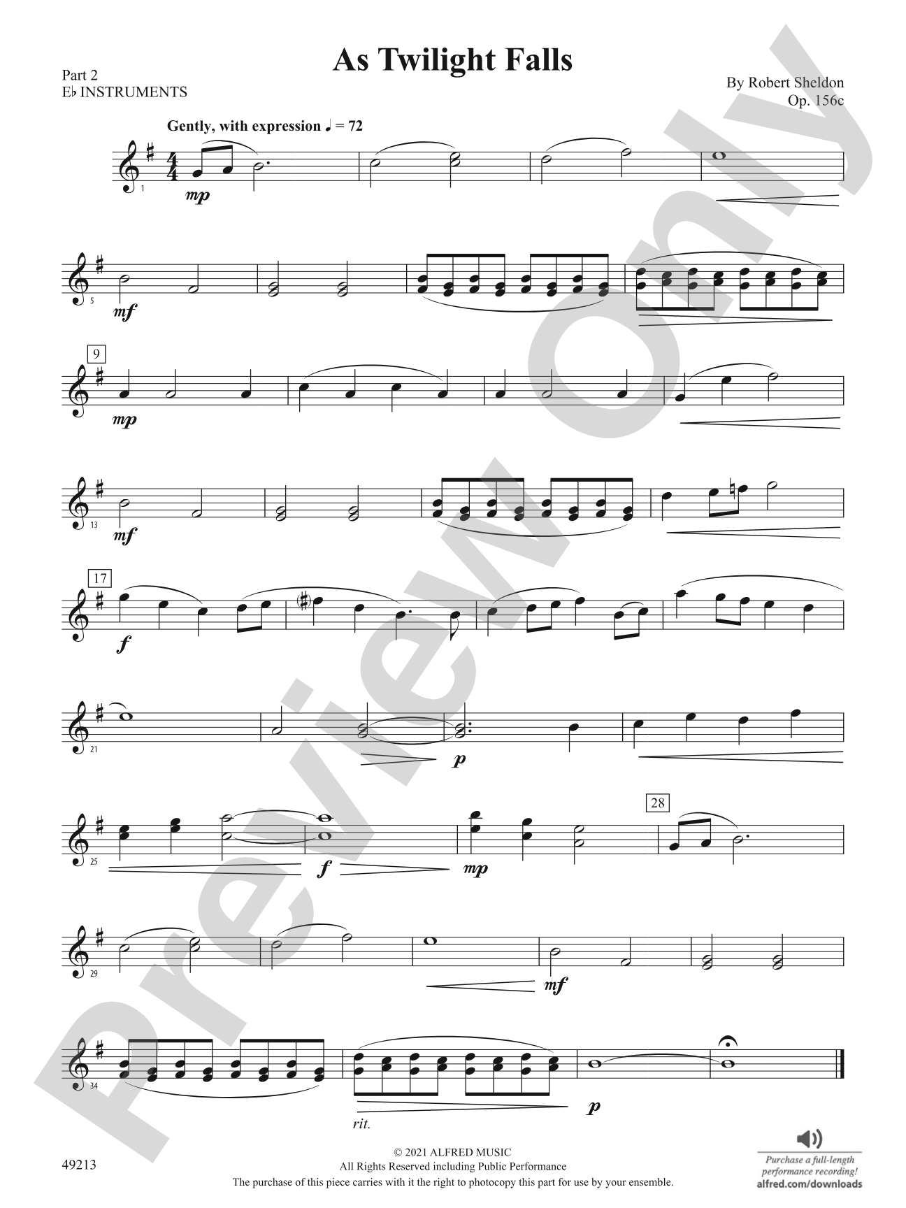 As Twilight Falls: Part 2 - E-flat Instruments