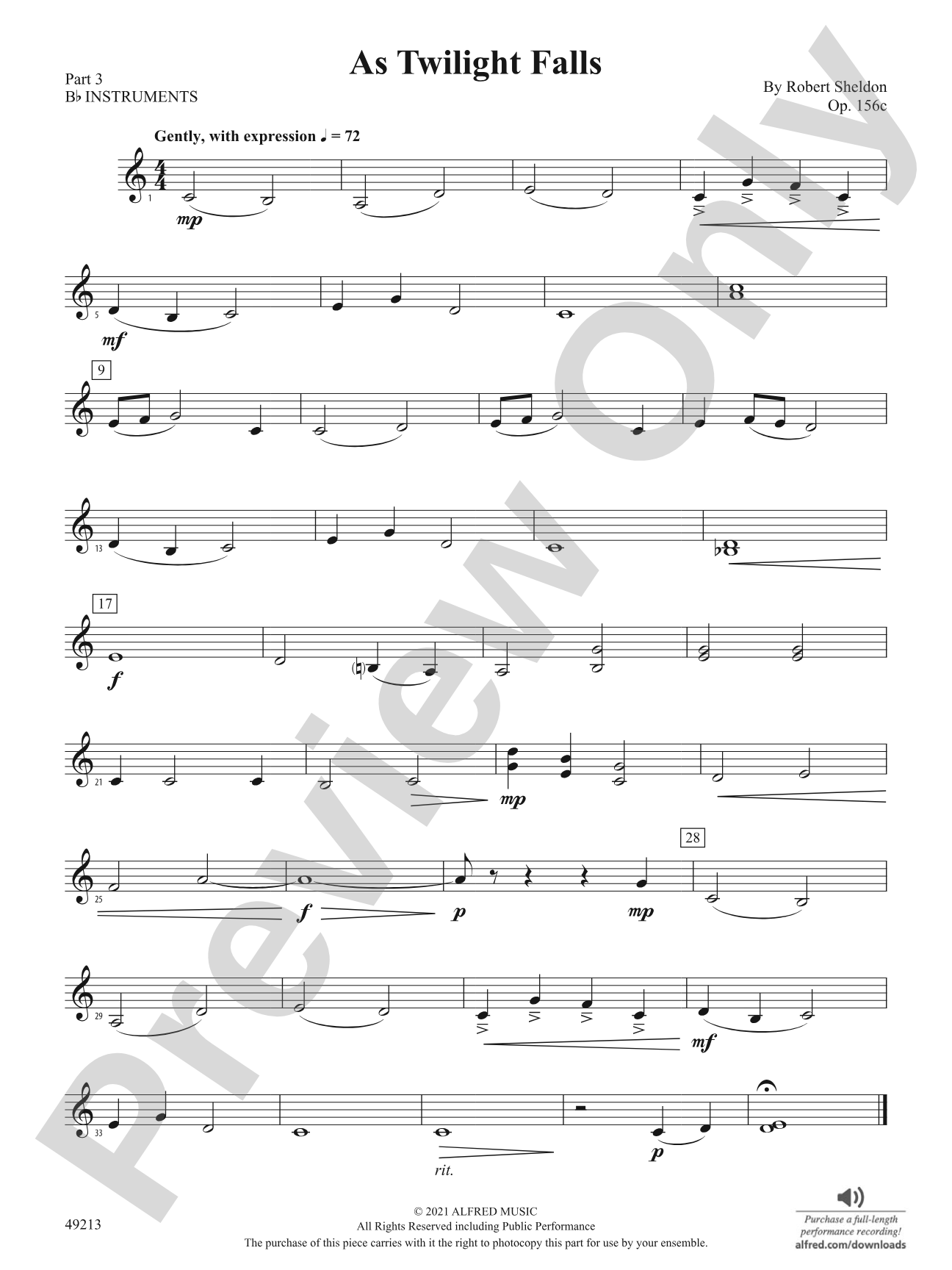 As Twilight Falls: Part 3 - B-flat Instruments