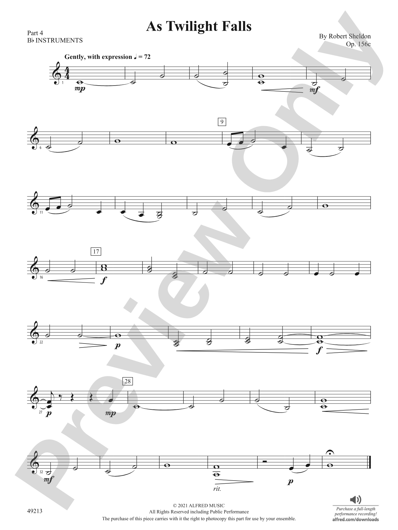 As Twilight Falls: Part 4 - B-flat Instruments