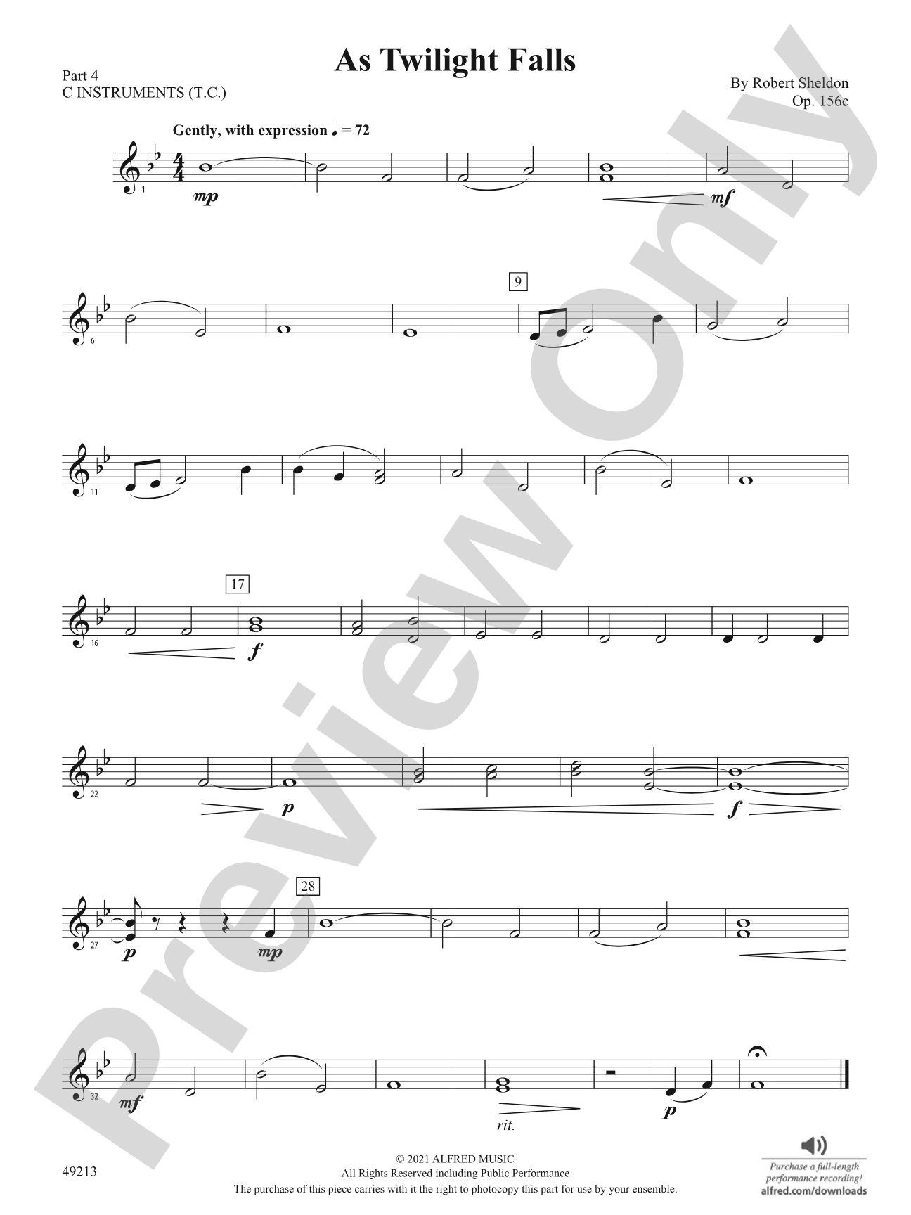 As Twilight Falls: Part 4 - C Instruments (T.C.)