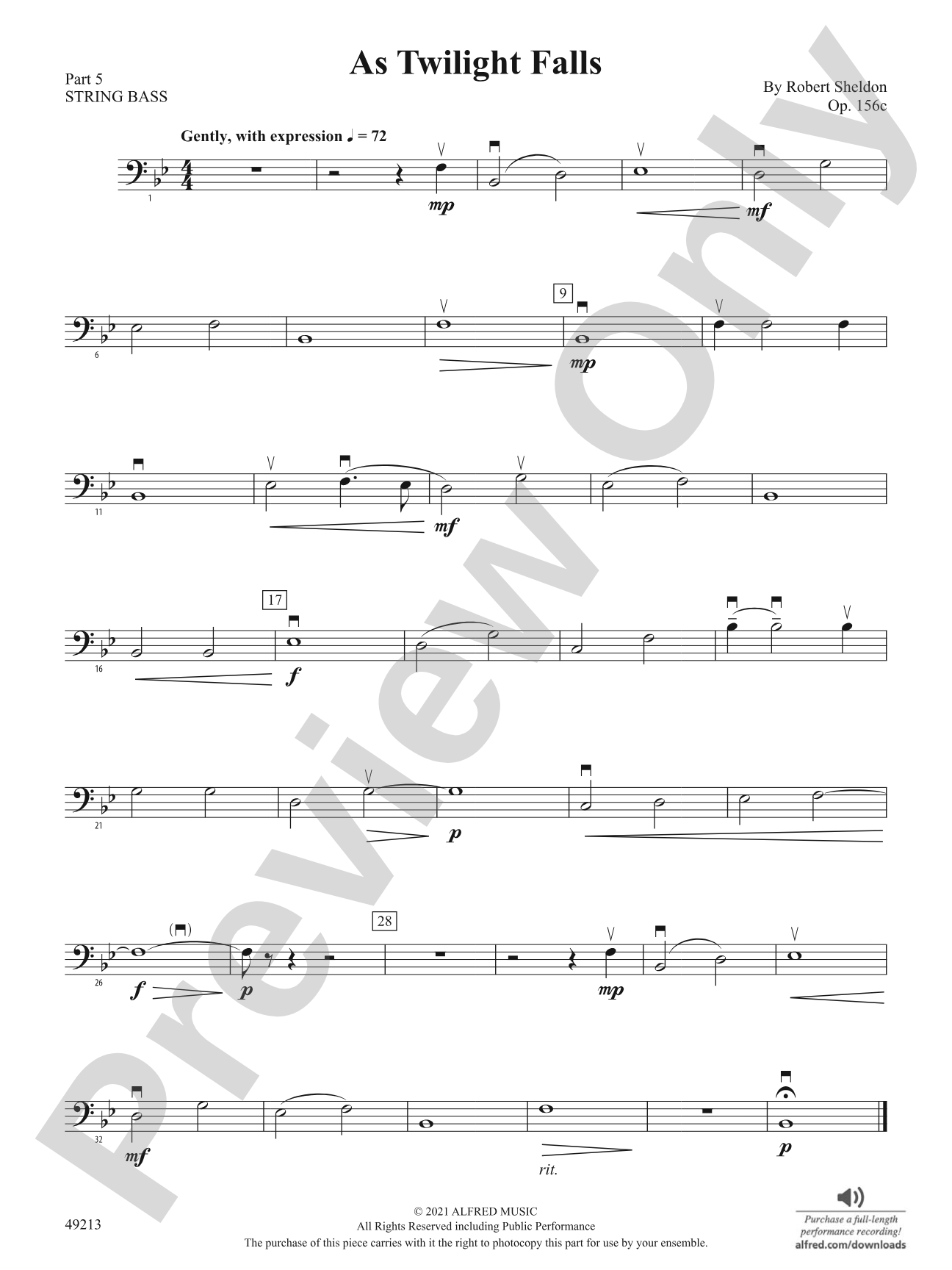 As Twilight Falls: Part 5 - String Bass