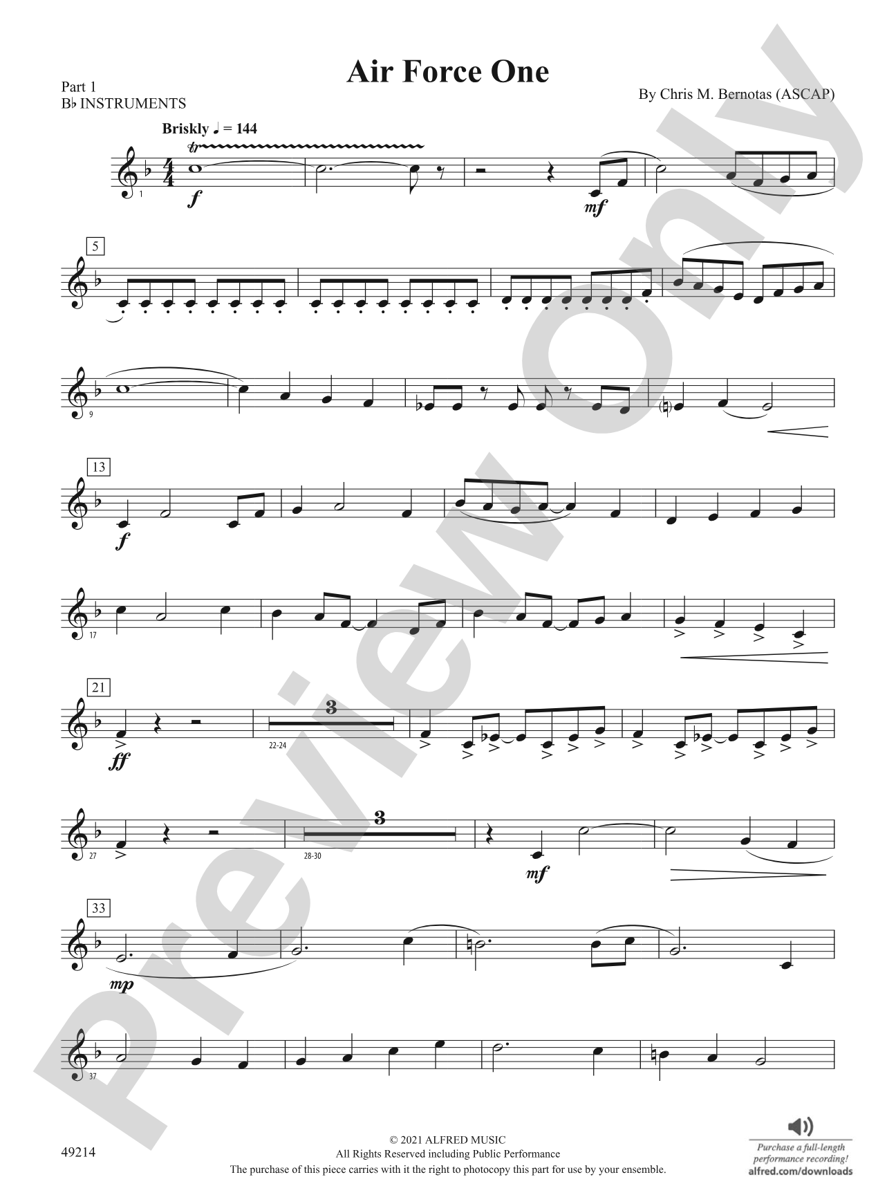Air Force One: Part 1 - B-flat Instruments